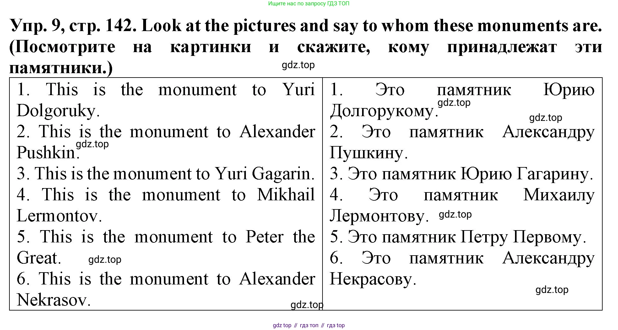 ГДЗ Английский язык (english), 4 класс Учебник (Student's book), авторы: Верещагина Ирина Николаевна (Vereshchagina Irina), Афанасьева Ольга Васильевна (Afanasyeva Olga), издательство Просвещение, Москва, 2023, серого цвета, Часть ( Part) 1, страница 142, номер 9, Решение 2