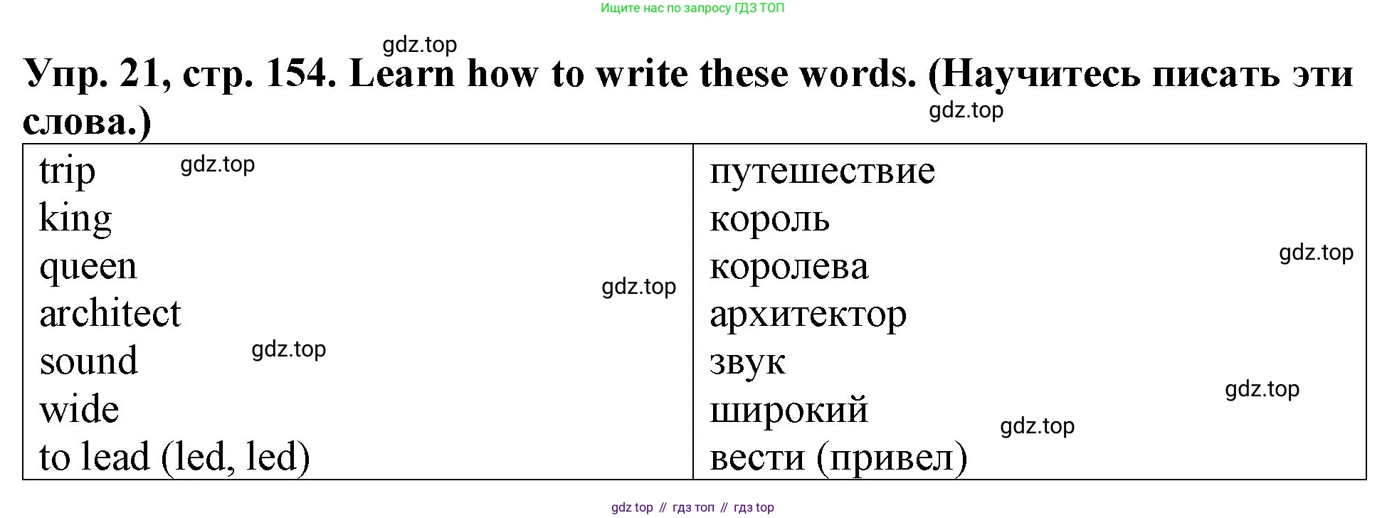 ГДЗ Английский язык (english), 4 класс Учебник (Student's book), авторы: Верещагина Ирина Николаевна (Vereshchagina Irina), Афанасьева Ольга Васильевна (Afanasyeva Olga), издательство Просвещение, Москва, 2023, серого цвета, Часть ( Part) 1, страница 154, номер 21, Решение 2