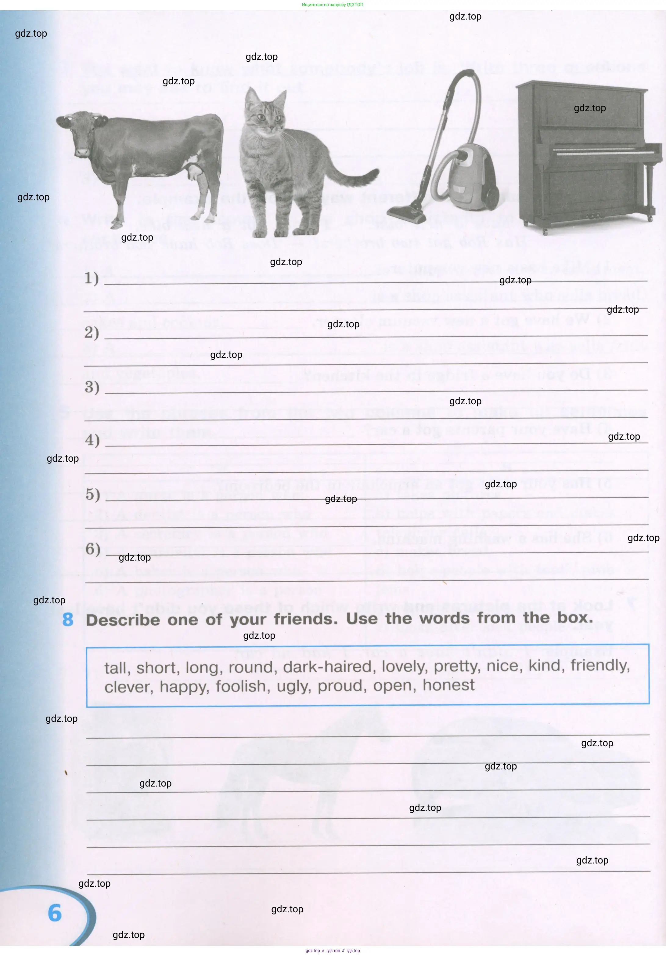 Английский язык (english), 5 класс рабочая тетрадь (activity book), авторы: Афанасьева Ольга Васильевна (Afanasyeva Olga), Михеева Ирина Владимировна (Mikheeva Irina), Баранова Ксения Михайловна (Baranova Ksenia), издательство Просвещение, Москва, 2023, зелёного цвета, Part 1, страница 6