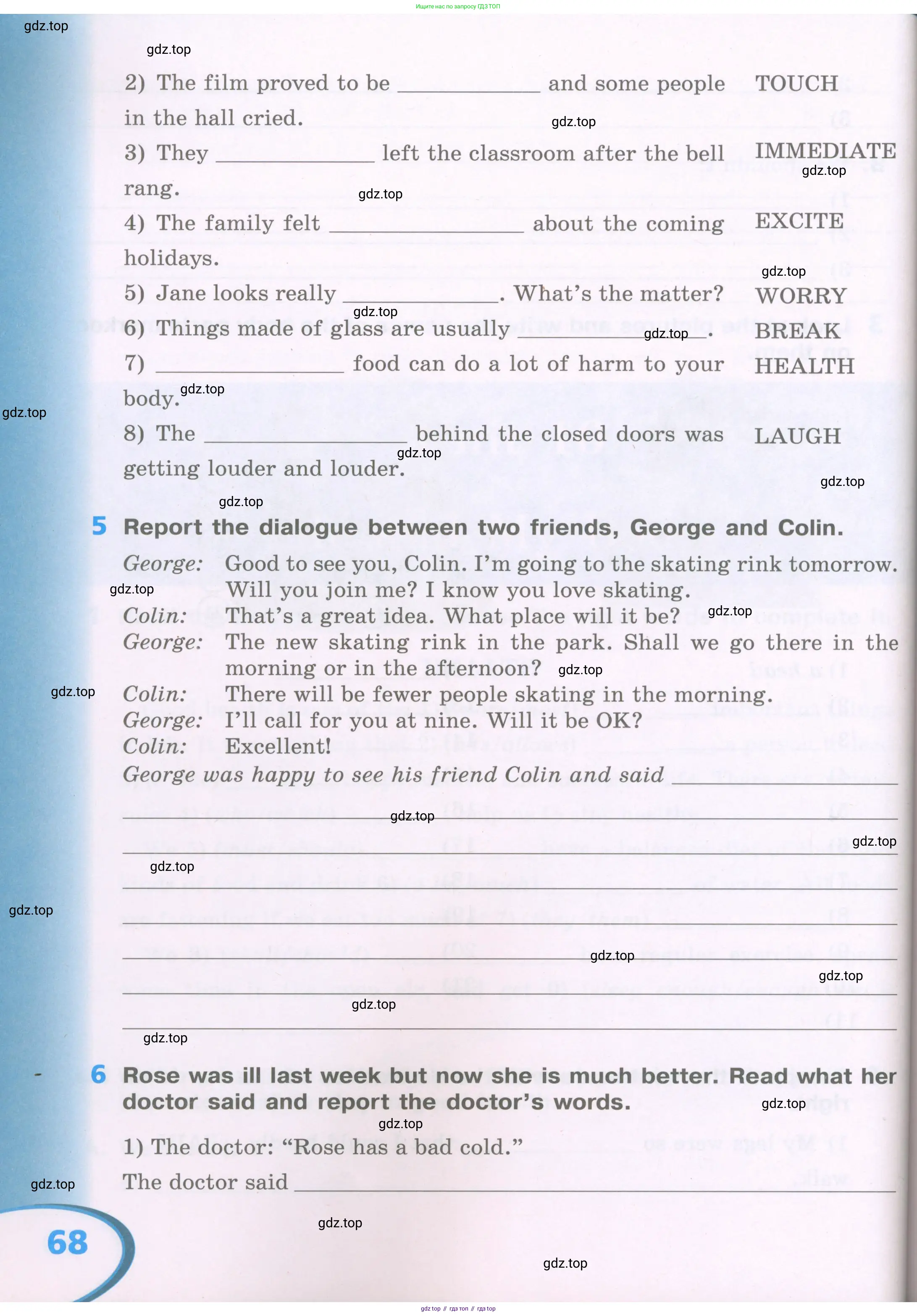 Английский язык (english), 5 класс рабочая тетрадь (activity book), авторы: Афанасьева Ольга Васильевна (Afanasyeva Olga), Михеева Ирина Владимировна (Mikheeva Irina), Баранова Ксения Михайловна (Baranova Ksenia), издательство Просвещение, Москва, 2023, зелёного цвета, Part 2, страница 68