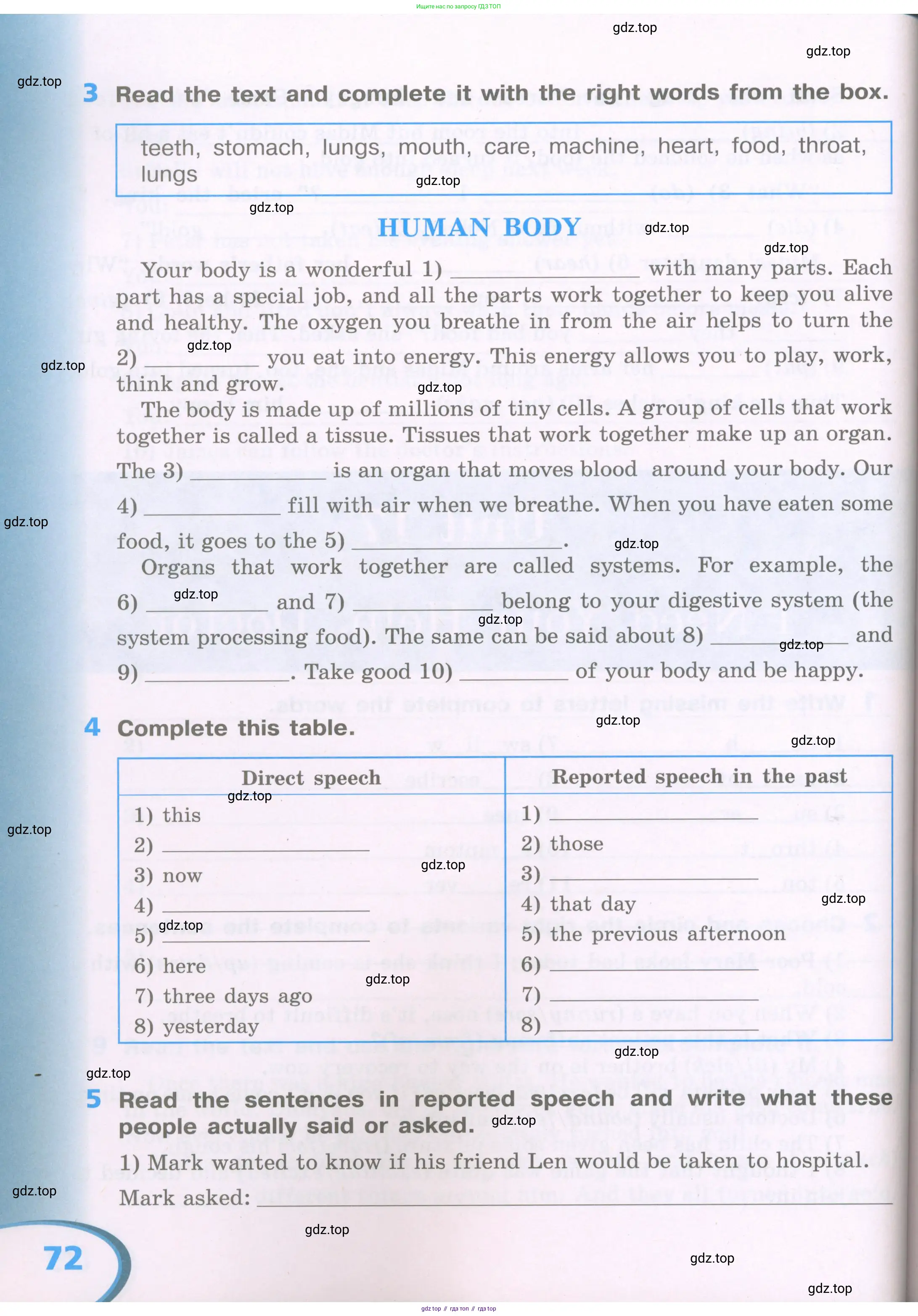 Английский язык (english), 5 класс рабочая тетрадь (activity book), авторы: Афанасьева Ольга Васильевна (Afanasyeva Olga), Михеева Ирина Владимировна (Mikheeva Irina), Баранова Ксения Михайловна (Baranova Ksenia), издательство Просвещение, Москва, 2023, зелёного цвета, Part 2, страница 72