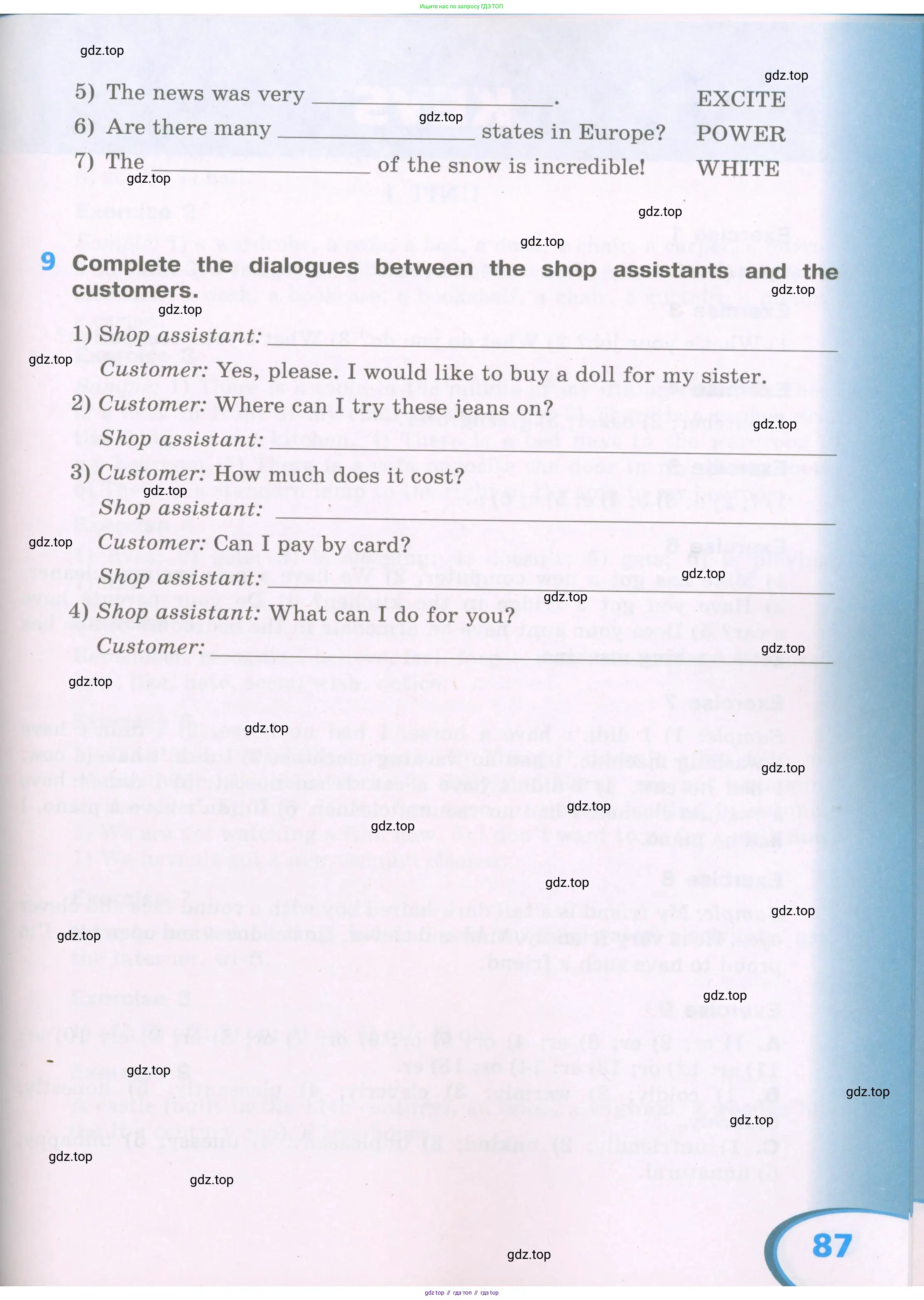 Английский язык (english), 5 класс рабочая тетрадь (activity book), авторы: Афанасьева Ольга Васильевна (Afanasyeva Olga), Михеева Ирина Владимировна (Mikheeva Irina), Баранова Ксения Михайловна (Baranova Ksenia), издательство Просвещение, Москва, 2023, зелёного цвета, Part 2, страница 87