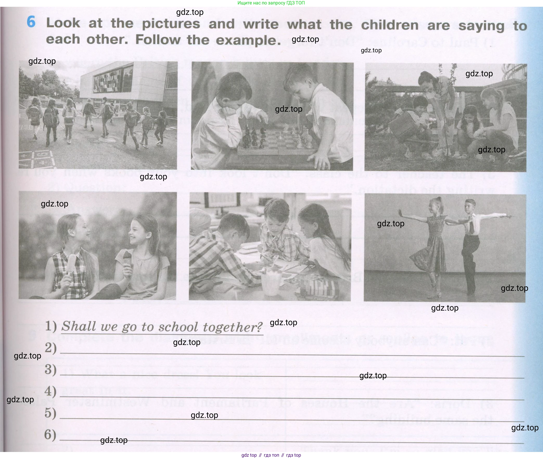 Английский язык (english), 5 класс рабочая тетрадь (activity book), авторы: Афанасьева Ольга Васильевна (Afanasyeva Olga), Михеева Ирина Владимировна (Mikheeva Irina), Баранова Ксения Михайловна (Baranova Ksenia), издательство Просвещение, Москва, 2023, зелёного цвета, Part 2, страница 53, номер 6, Условие