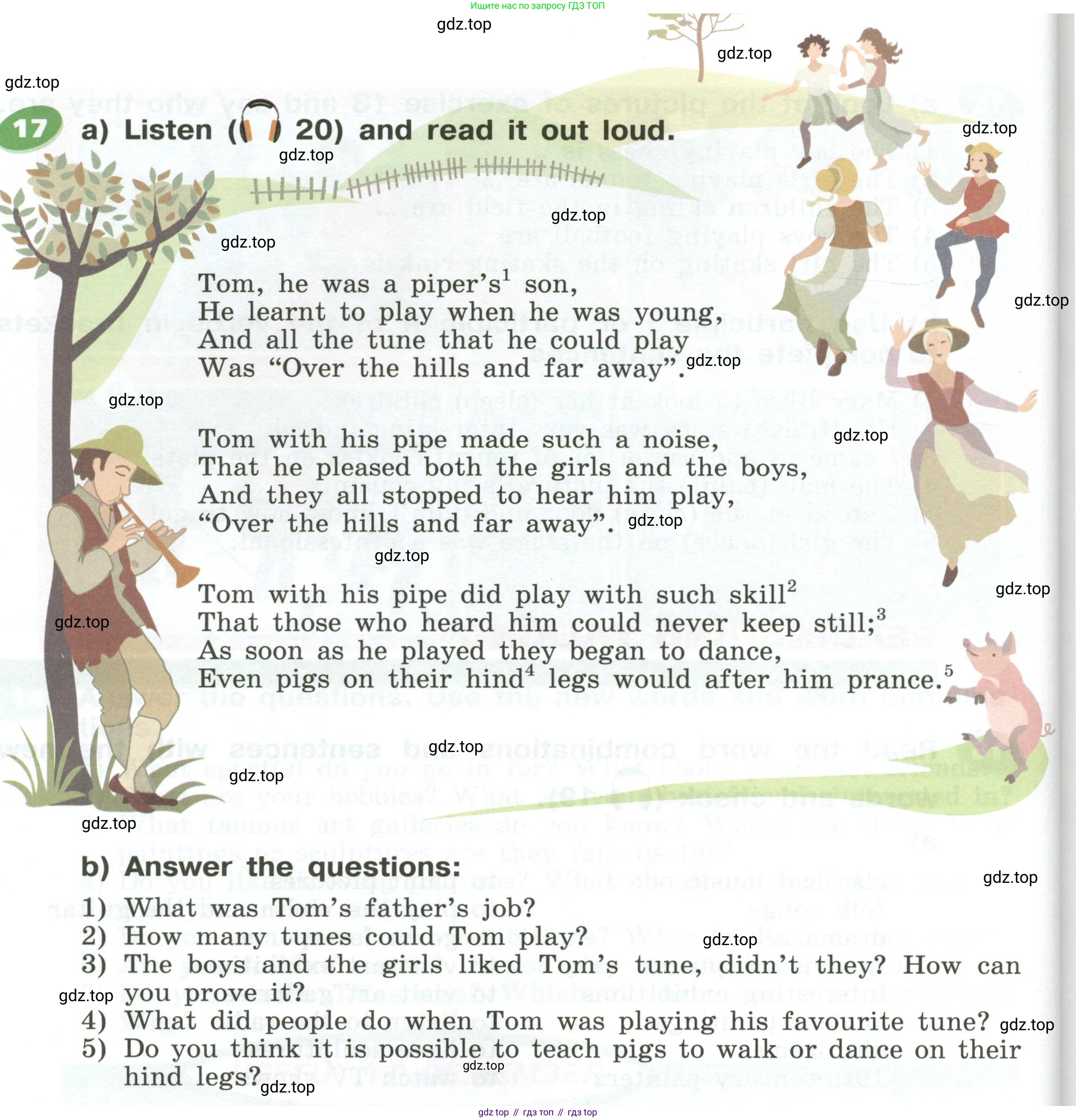 Английский язык (english), 5 класс Учебник (Student's book), авторы: Афанасьева Ольга Васильевна (Afanasyeva Olga), Михеева Ирина Владимировна (Mikheeva Irina), Баранова Ксения Михайловна (Baranova Ksenia), издательство Просвещение, Москва, 2023, зелёного цвета, Часть ( Part) 1, страница 44, номер 17, Условие