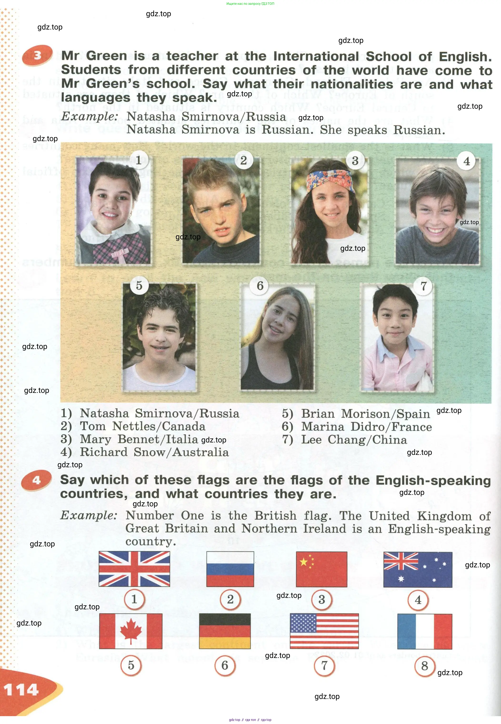 Английский язык (english), 5 класс Учебник (Student's book), авторы: Афанасьева Ольга Васильевна (Afanasyeva Olga), Михеева Ирина Владимировна (Mikheeva Irina), Баранова Ксения Михайловна (Baranova Ksenia), издательство Просвещение, Москва, 2023, зелёного цвета, Часть ( Part) 1, страница 114