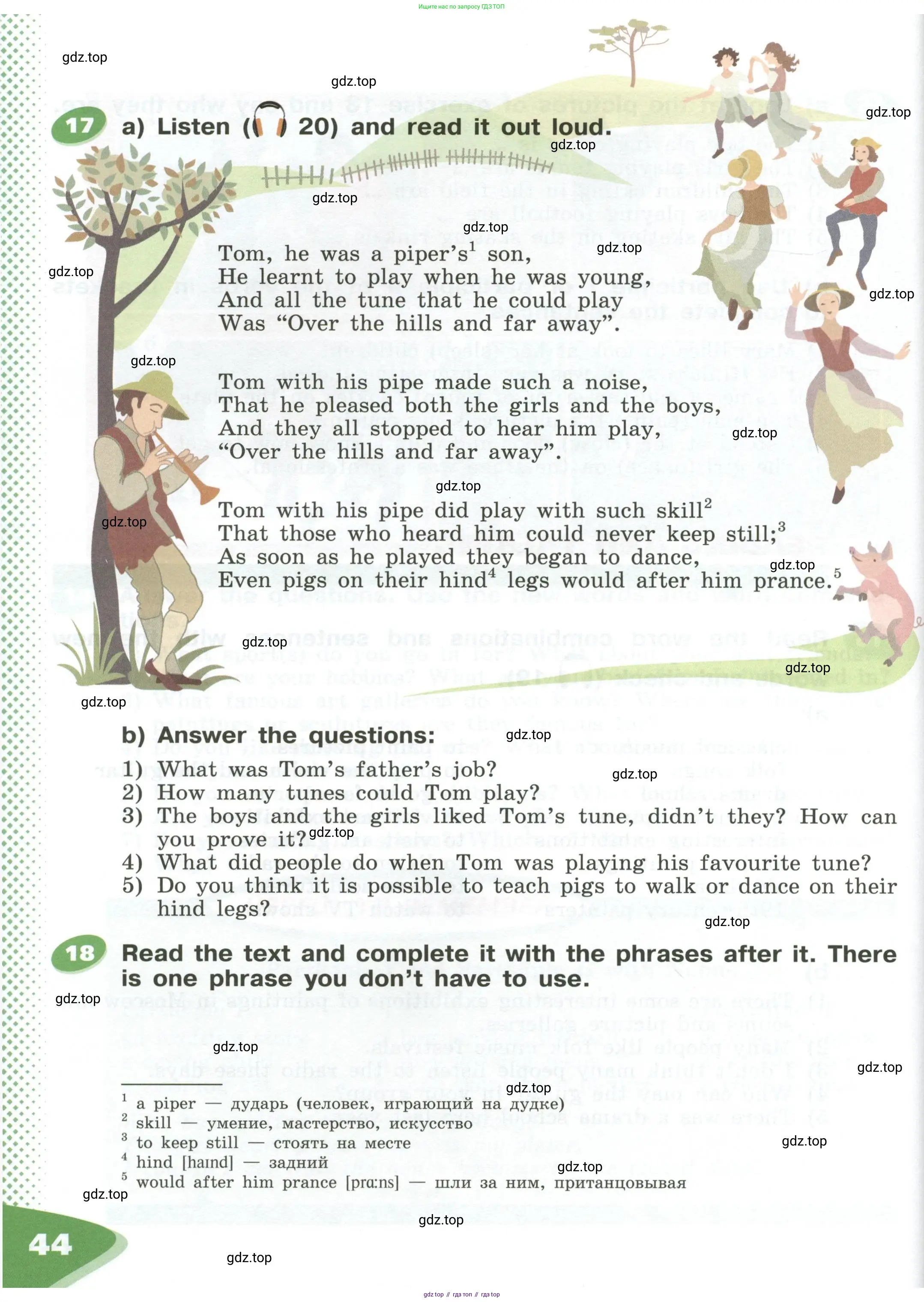 Английский язык (english), 5 класс Учебник (Student's book), авторы: Афанасьева Ольга Васильевна (Afanasyeva Olga), Михеева Ирина Владимировна (Mikheeva Irina), Баранова Ксения Михайловна (Baranova Ksenia), издательство Просвещение, Москва, 2023, зелёного цвета, Часть ( Part) 1, страница 44