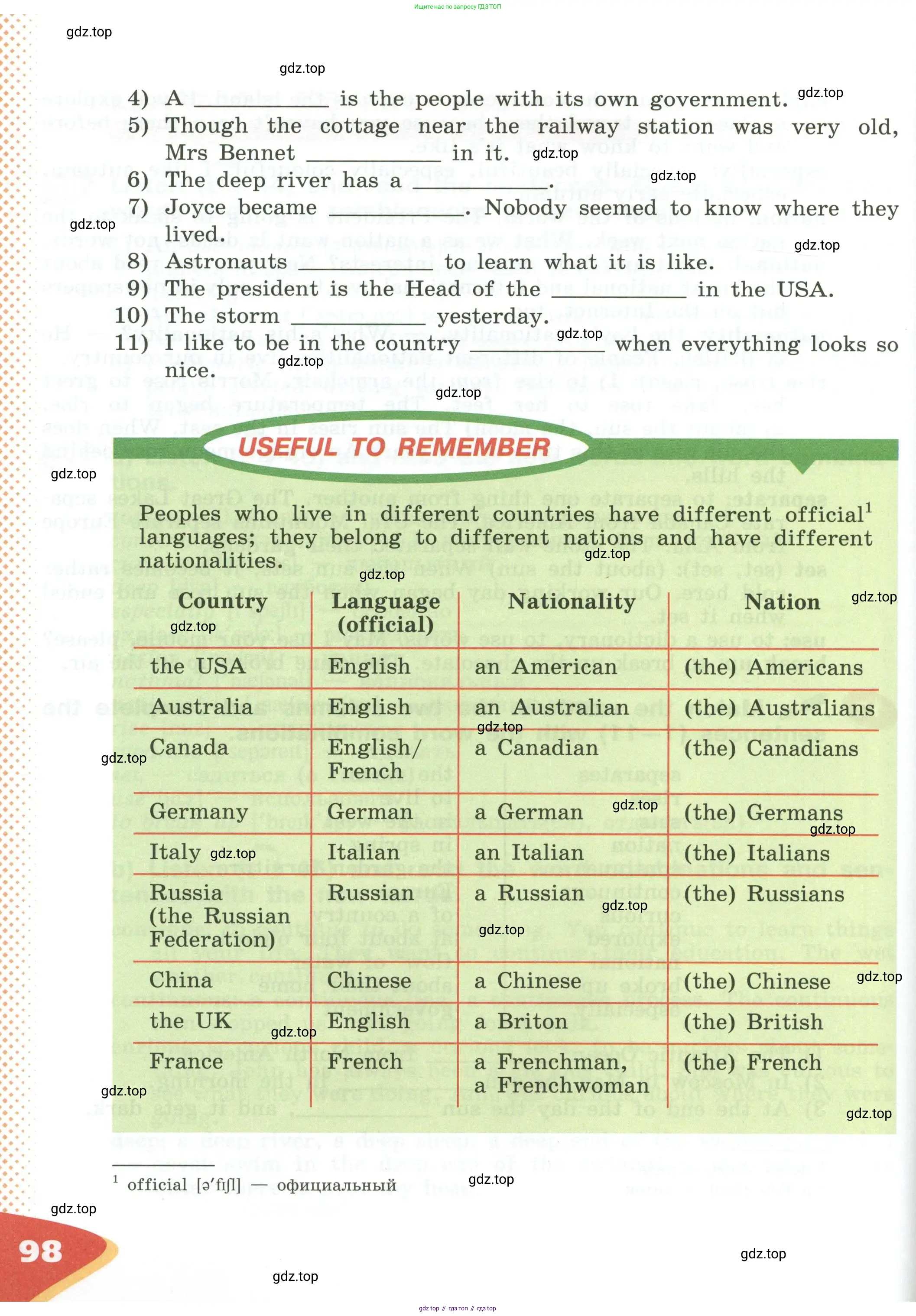 Английский язык (english), 5 класс Учебник (Student's book), авторы: Афанасьева Ольга Васильевна (Afanasyeva Olga), Михеева Ирина Владимировна (Mikheeva Irina), Баранова Ксения Михайловна (Baranova Ksenia), издательство Просвещение, Москва, 2023, зелёного цвета, Часть ( Part) 2, страница 98