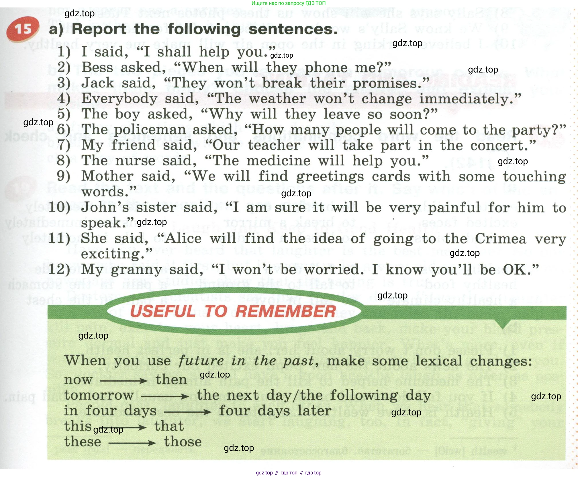 Английский язык (english), 5 класс Учебник (Student's book), авторы: Афанасьева Ольга Васильевна (Afanasyeva Olga), Михеева Ирина Владимировна (Mikheeva Irina), Баранова Ксения Михайловна (Baranova Ksenia), издательство Просвещение, Москва, 2023, зелёного цвета, Часть ( Part) 2, страница 111, номер 15, Условие