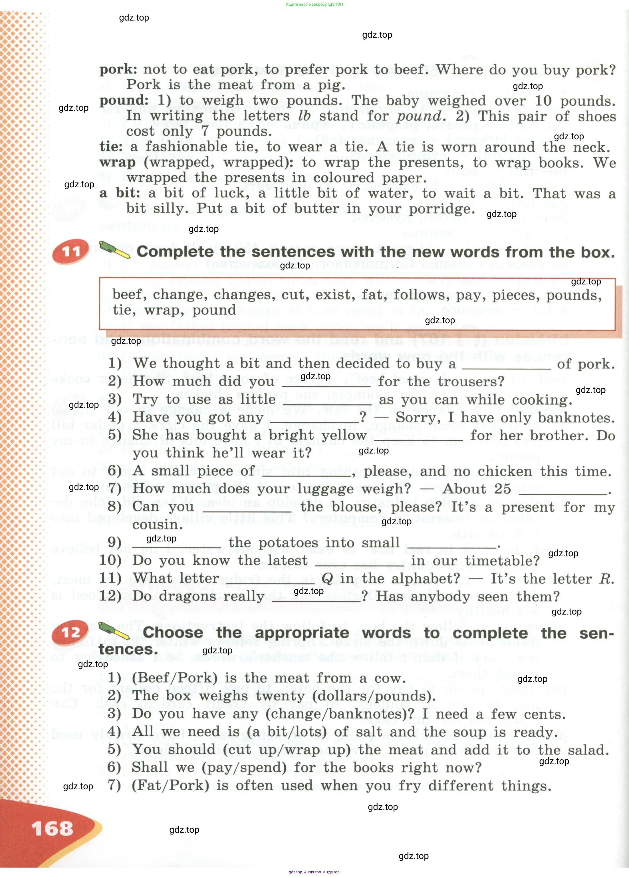Английский язык (english), 5 класс Учебник (Student's book), авторы: Афанасьева Ольга Васильевна (Afanasyeva Olga), Михеева Ирина Владимировна (Mikheeva Irina), Баранова Ксения Михайловна (Baranova Ksenia), издательство Просвещение, Москва, 2023, зелёного цвета, Часть ( Part) 1, страница 168