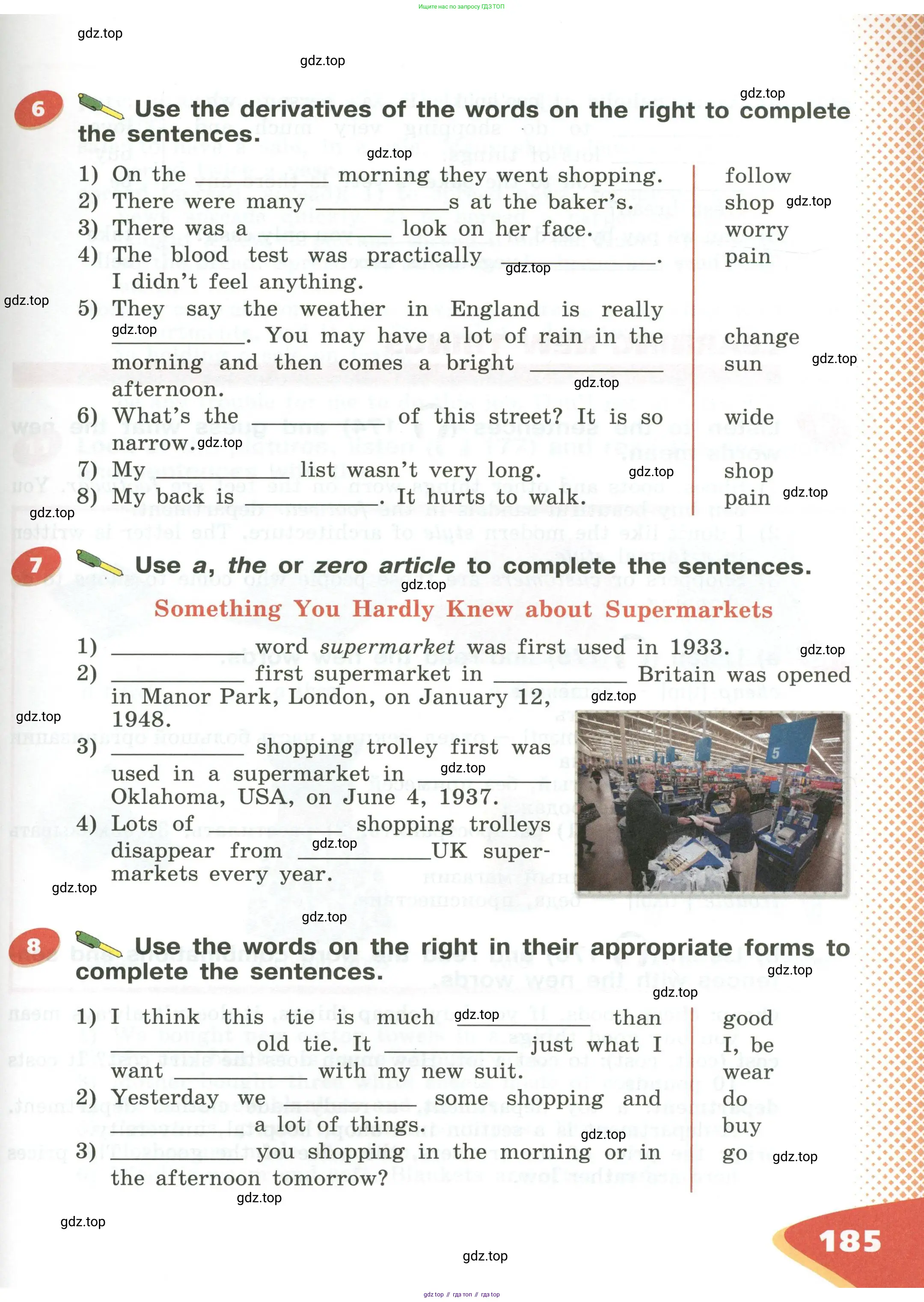 Английский язык (english), 5 класс Учебник (Student's book), авторы: Афанасьева Ольга Васильевна (Afanasyeva Olga), Михеева Ирина Владимировна (Mikheeva Irina), Баранова Ксения Михайловна (Baranova Ksenia), издательство Просвещение, Москва, 2023, зелёного цвета, Часть ( Part) 1, страница 185