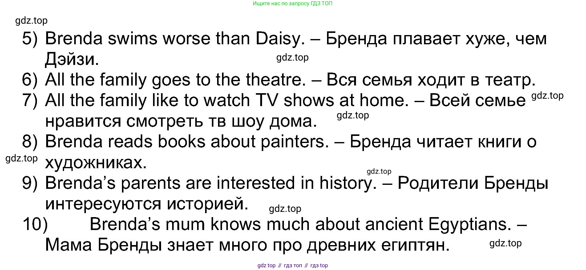 Английский язык (english), 5 класс Учебник (Student's book), авторы: Афанасьева Ольга Васильевна (Afanasyeva Olga), Михеева Ирина Владимировна (Mikheeva Irina), Баранова Ксения Михайловна (Baranova Ksenia), издательство Просвещение, Москва, 2023, зелёного цвета, Часть ( Part) 1, страница 46, номер 20, Решение (продолжение 2)