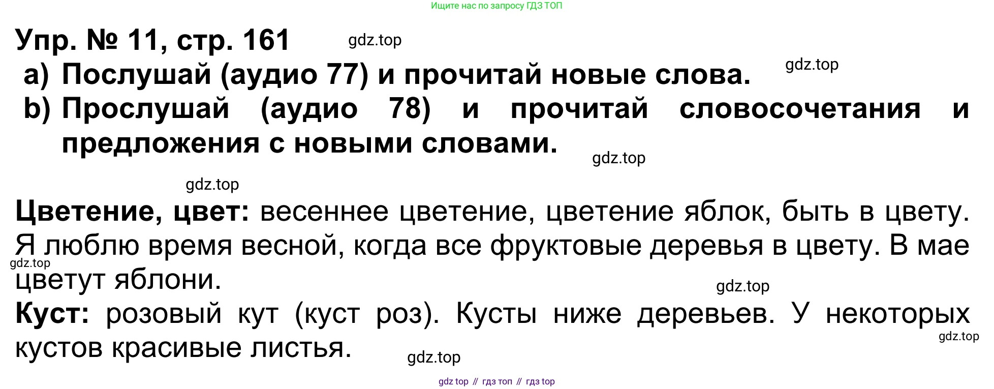 Английский язык (english), 5 класс Учебник (Student's book), авторы: Афанасьева Ольга Васильевна (Afanasyeva Olga), Михеева Ирина Владимировна (Mikheeva Irina), Баранова Ксения Михайловна (Baranova Ksenia), издательство Просвещение, Москва, 2023, зелёного цвета, Часть ( Part) 1, страница 161, номер 11, Решение