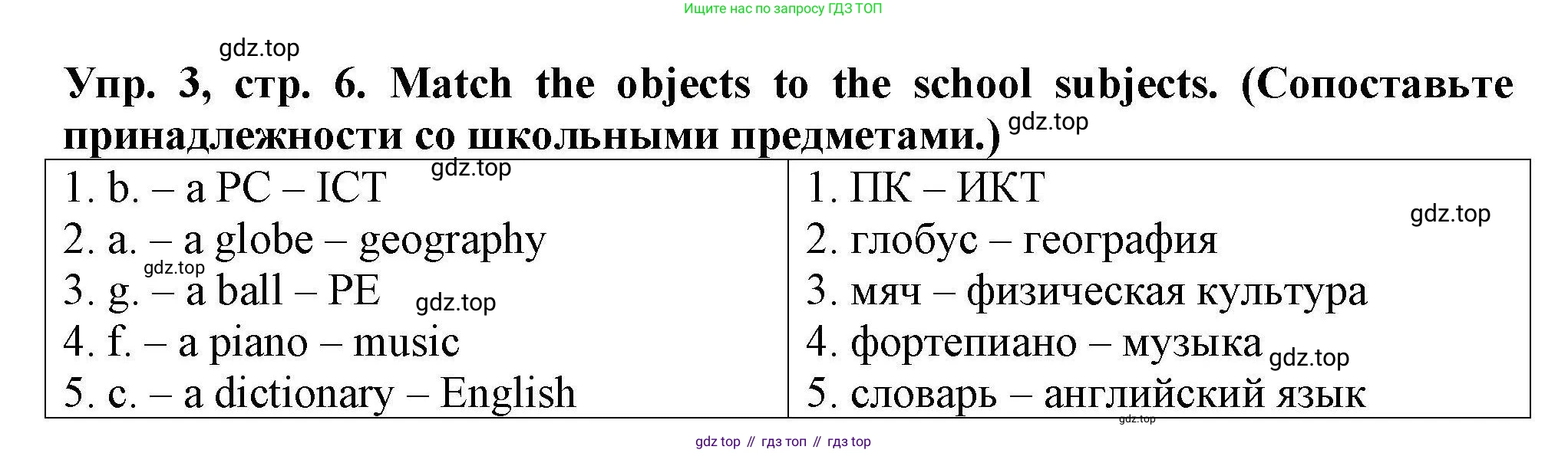 Английский язык (english), 5 класс Тренировочные упражнения в формате ОГЭ (ГИА), авторы: Комиссаров Константин Вячеславович, Кирдяева Ольга Ивановна, издательство Просвещение, Москва, 2023, белого цвета, страница 6, номер 3, Решение