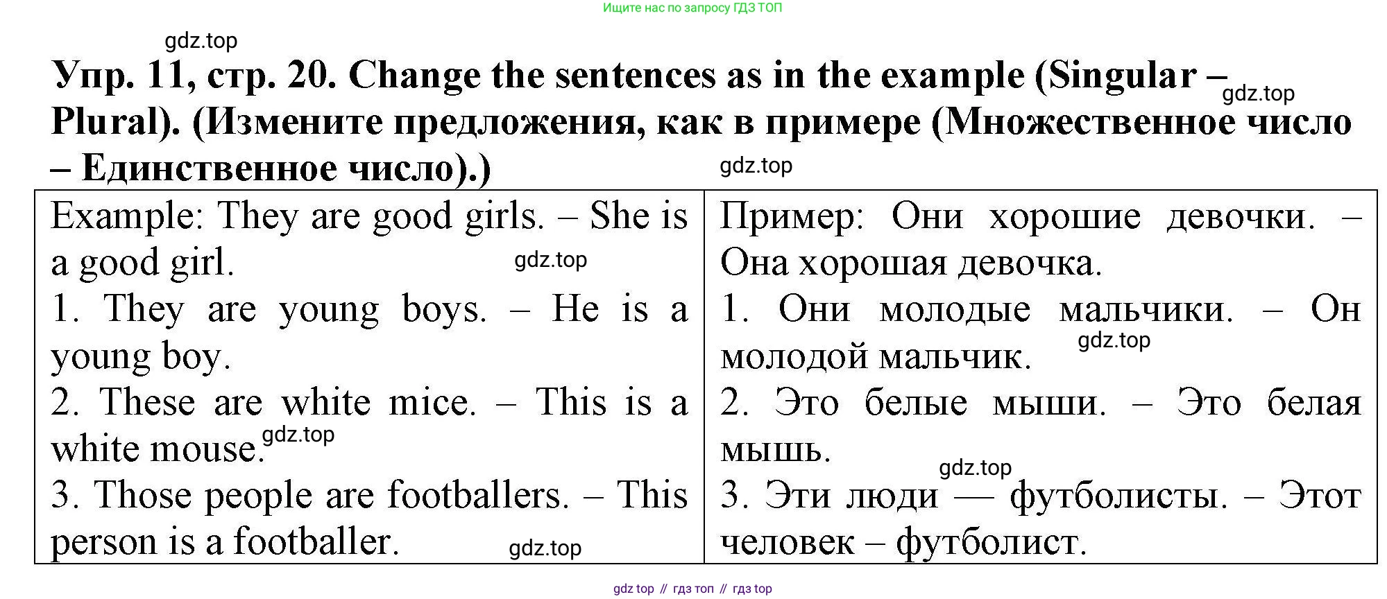 Английский язык (english), 5 класс Тренировочные упражнения в формате ОГЭ (ГИА), авторы: Комиссаров Константин Вячеславович, Кирдяева Ольга Ивановна, издательство Просвещение, Москва, 2023, белого цвета, страница 20, номер 11, Решение