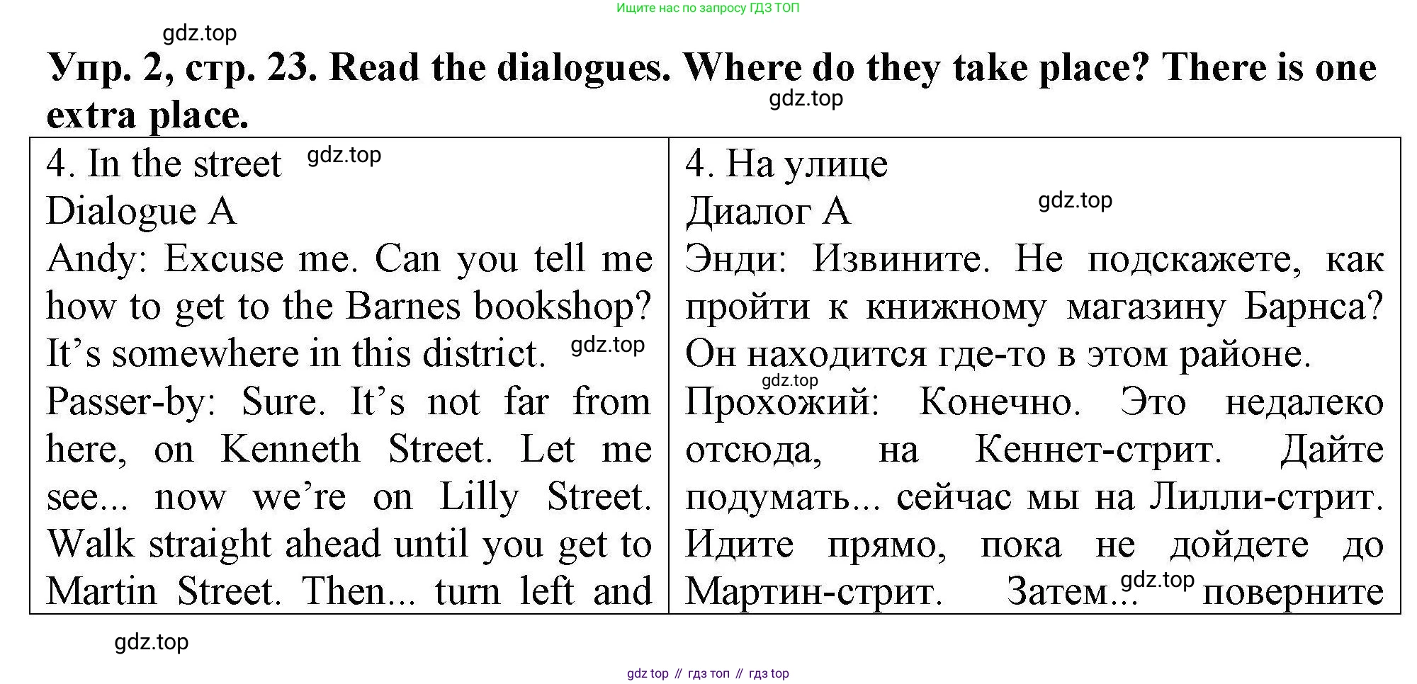 Английский язык (english), 5 класс Тренировочные упражнения в формате ОГЭ (ГИА), авторы: Комиссаров Константин Вячеславович, Кирдяева Ольга Ивановна, издательство Просвещение, Москва, 2023, белого цвета, страница 23, номер 2, Решение