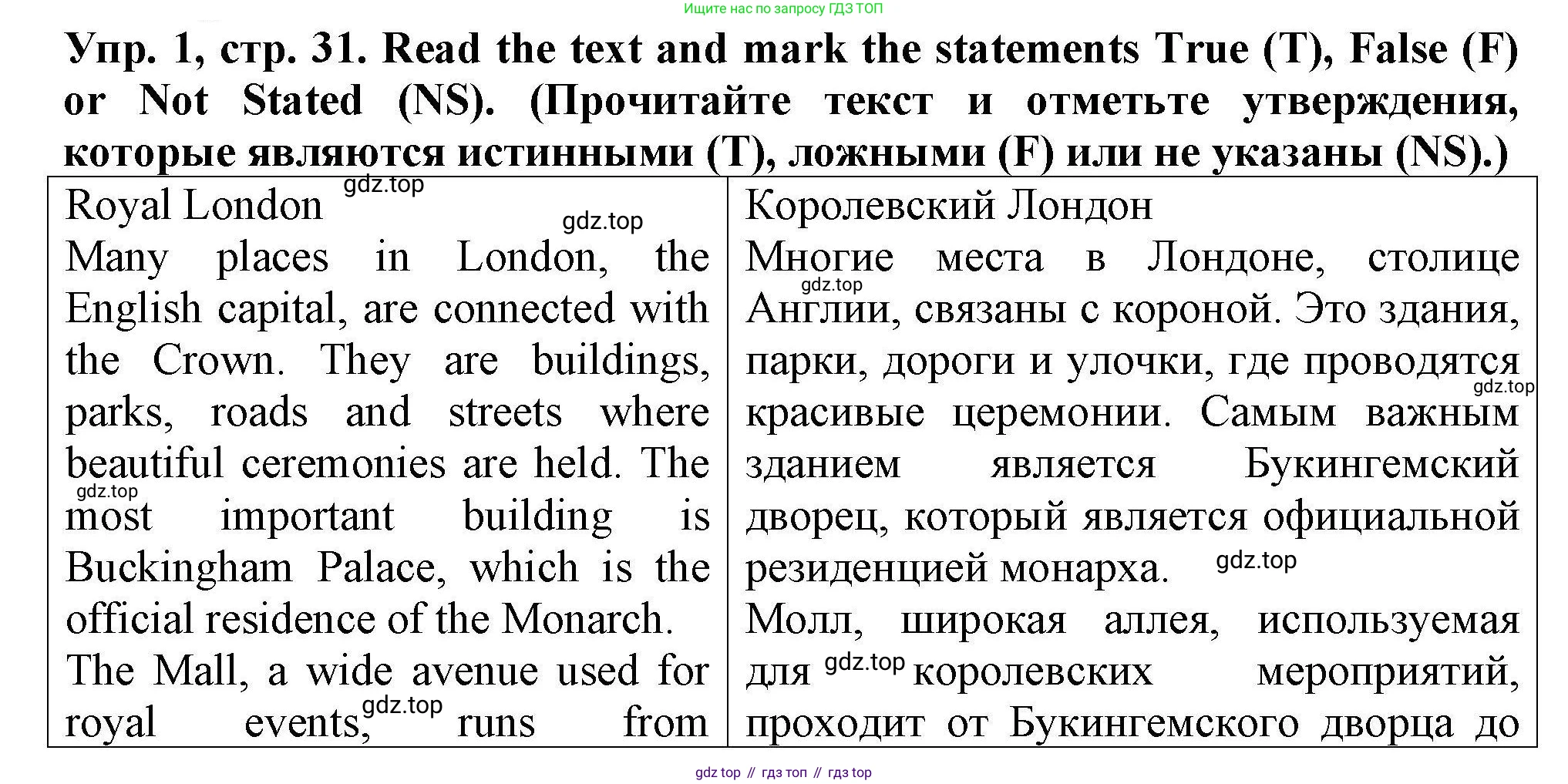 Английский язык (english), 5 класс Тренировочные упражнения в формате ОГЭ (ГИА), авторы: Комиссаров Константин Вячеславович, Кирдяева Ольга Ивановна, издательство Просвещение, Москва, 2023, белого цвета, страница 31, номер 1, Решение