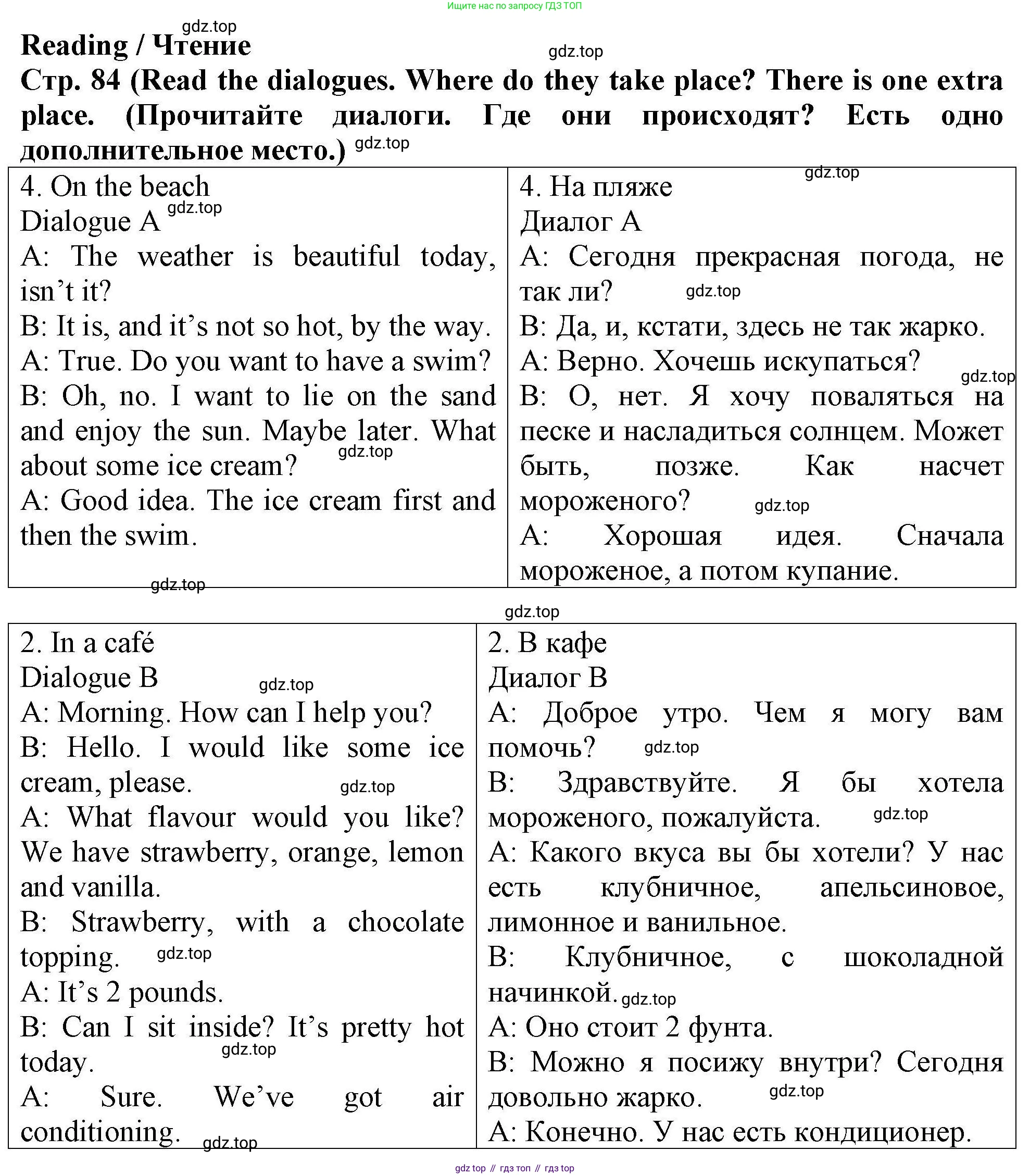 Английский язык (english), 5 класс Тренировочные упражнения в формате ОГЭ (ГИА), авторы: Комиссаров Константин Вячеславович, Кирдяева Ольга Ивановна, издательство Просвещение, Москва, 2023, белого цвета, страница 84, Решение