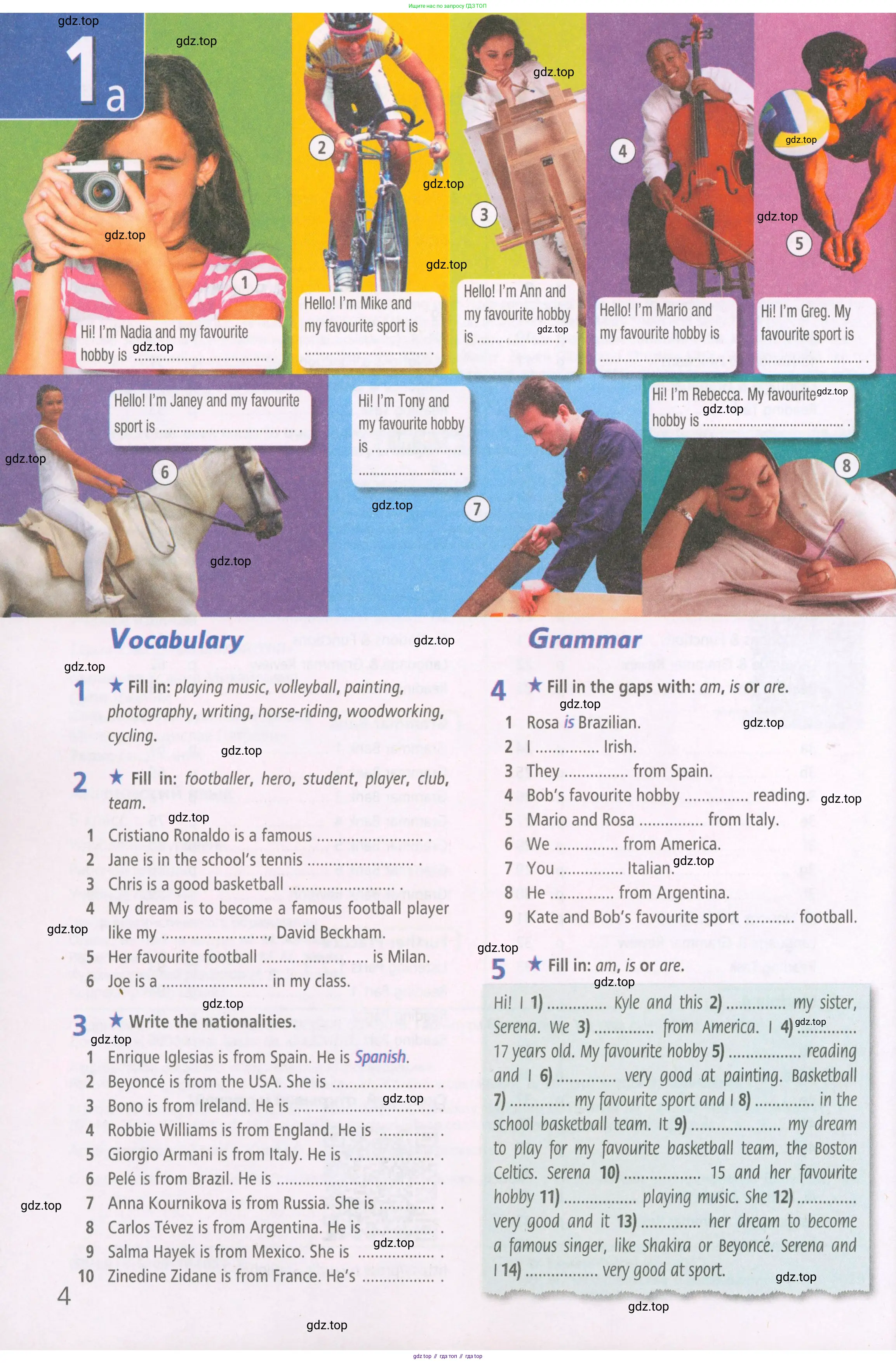 ГДЗ Английский язык (english), 5 класс Рабочая тетрадь (workbook), авторы: Баранова Ксения Михайловна (Baranova Ksenia), Дули Дженни (Dooley Jenny), Копылова Виктория Викторовна (Kopylova Victoria), Мильруд Радислав Петрович (Millrood Radislav), Эванс Вирджиния (Evans Virginia), издательство Просвещение, Москва, 2023, белого цвета, страница 4