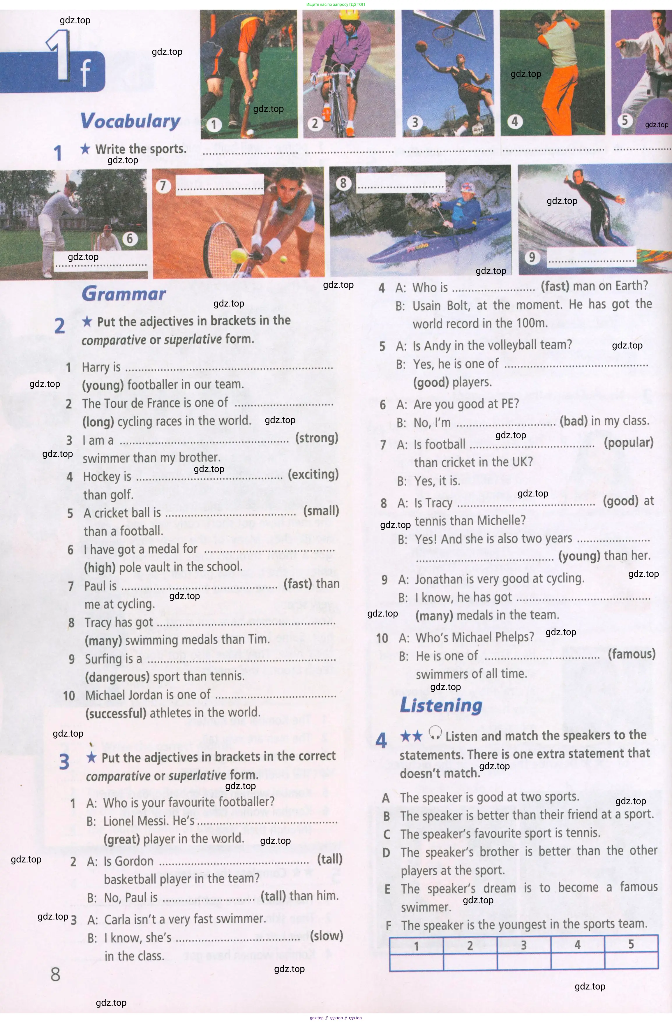 ГДЗ Английский язык (english), 5 класс Рабочая тетрадь (workbook), авторы: Баранова Ксения Михайловна (Baranova Ksenia), Дули Дженни (Dooley Jenny), Копылова Виктория Викторовна (Kopylova Victoria), Мильруд Радислав Петрович (Millrood Radislav), Эванс Вирджиния (Evans Virginia), издательство Просвещение, Москва, 2023, белого цвета, страница 8