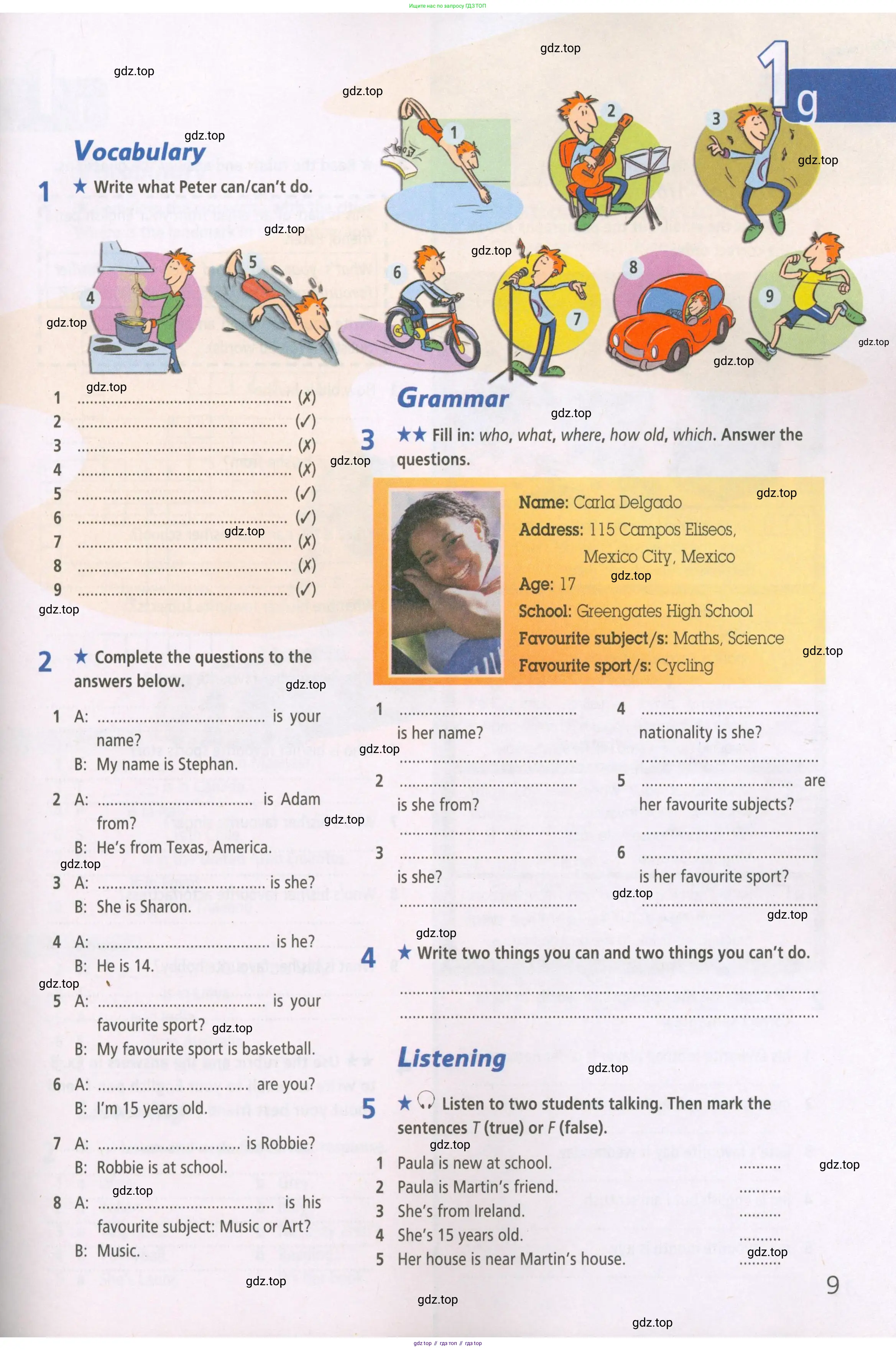 ГДЗ Английский язык (english), 5 класс Рабочая тетрадь (workbook), авторы: Баранова Ксения Михайловна (Baranova Ksenia), Дули Дженни (Dooley Jenny), Копылова Виктория Викторовна (Kopylova Victoria), Мильруд Радислав Петрович (Millrood Radislav), Эванс Вирджиния (Evans Virginia), издательство Просвещение, Москва, 2023, белого цвета, страница 9