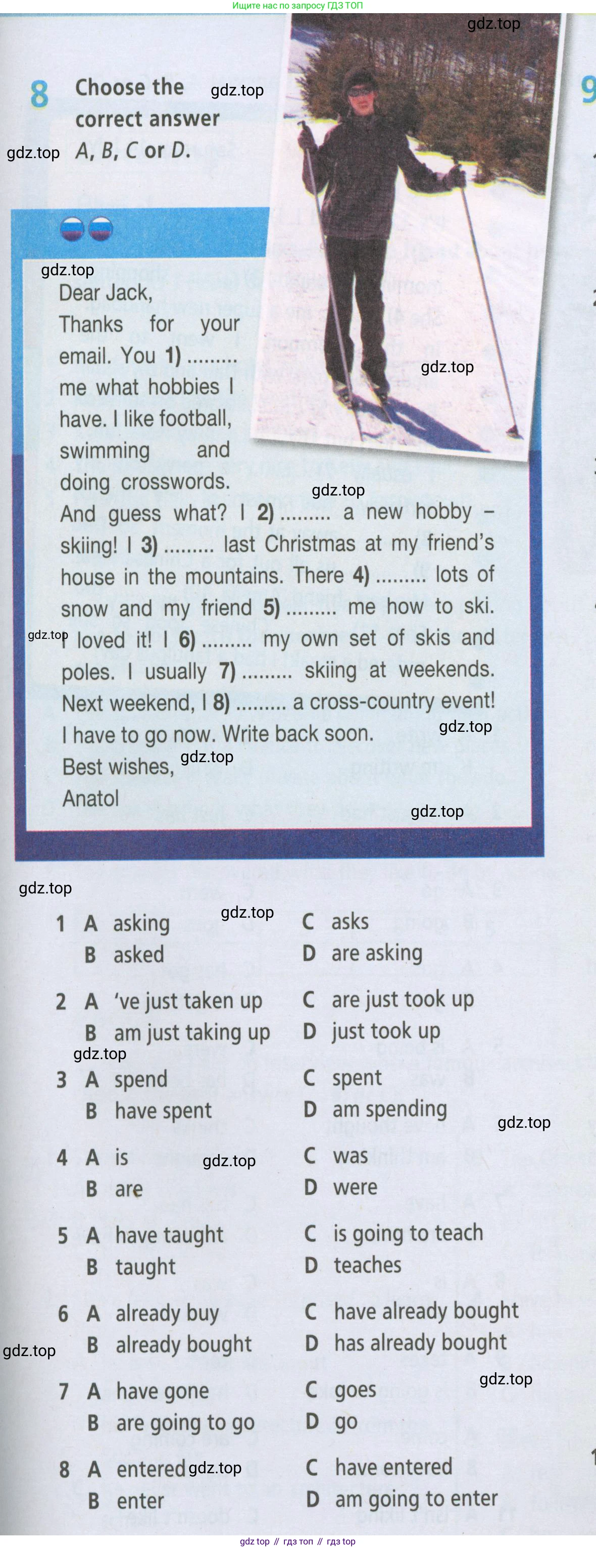 ГДЗ Английский язык (english), 5 класс Рабочая тетрадь (workbook), авторы: Баранова Ксения Михайловна (Baranova Ksenia), Дули Дженни (Dooley Jenny), Копылова Виктория Викторовна (Kopylova Victoria), Мильруд Радислав Петрович (Millrood Radislav), Эванс Вирджиния (Evans Virginia), издательство Просвещение, Москва, 2023, белого цвета, страница 91, номер 8, Условие