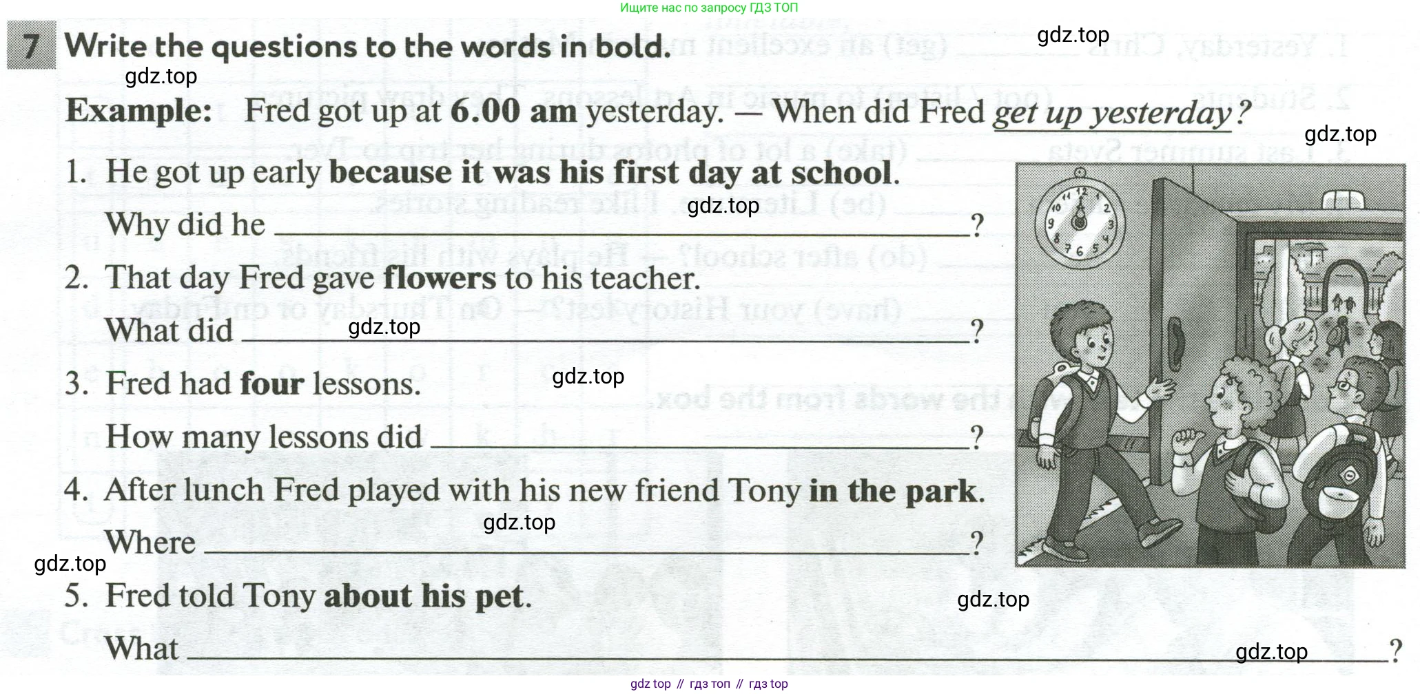 Английский язык (english), 5 класс рабочая тетрадь с контрольными работами (workbook + tests), авторы: Биболетова Мерем Забатовна, Денисенко Ольга Анатольевна, Трубанева Наталия Николаевна, издательство Просвещение, Москва, 2023, страница 6, номер 7, Условие