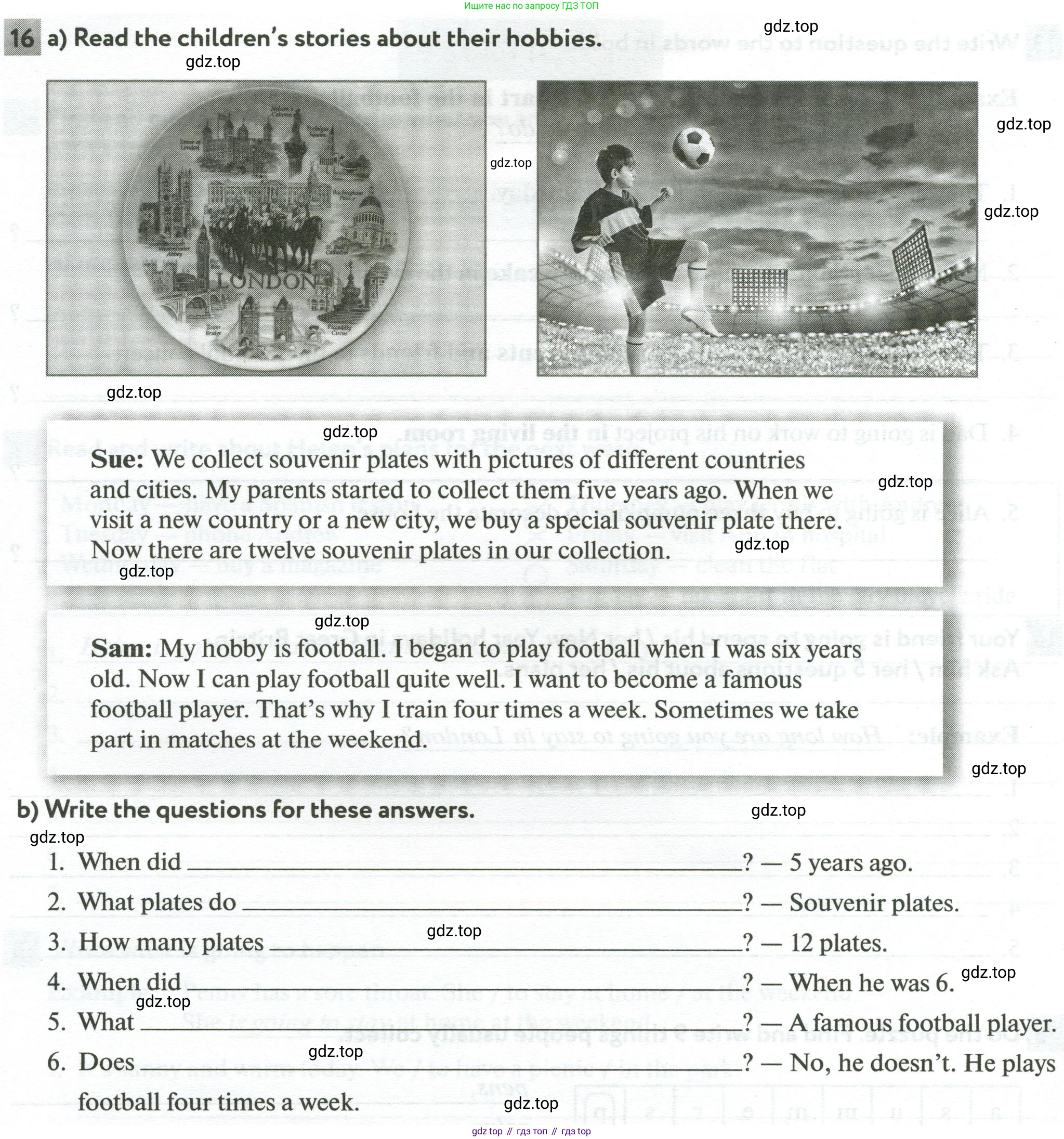 Английский язык (english), 5 класс рабочая тетрадь с контрольными работами (workbook + tests), авторы: Биболетова Мерем Забатовна, Денисенко Ольга Анатольевна, Трубанева Наталия Николаевна, издательство Просвещение, Москва, 2023, страница 30, номер 16, Условие
