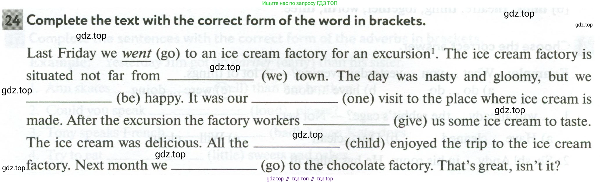 Английский язык (english), 5 класс рабочая тетрадь с контрольными работами (workbook + tests), авторы: Биболетова Мерем Забатовна, Денисенко Ольга Анатольевна, Трубанева Наталия Николаевна, издательство Просвещение, Москва, 2023, страница 74, номер 24, Условие