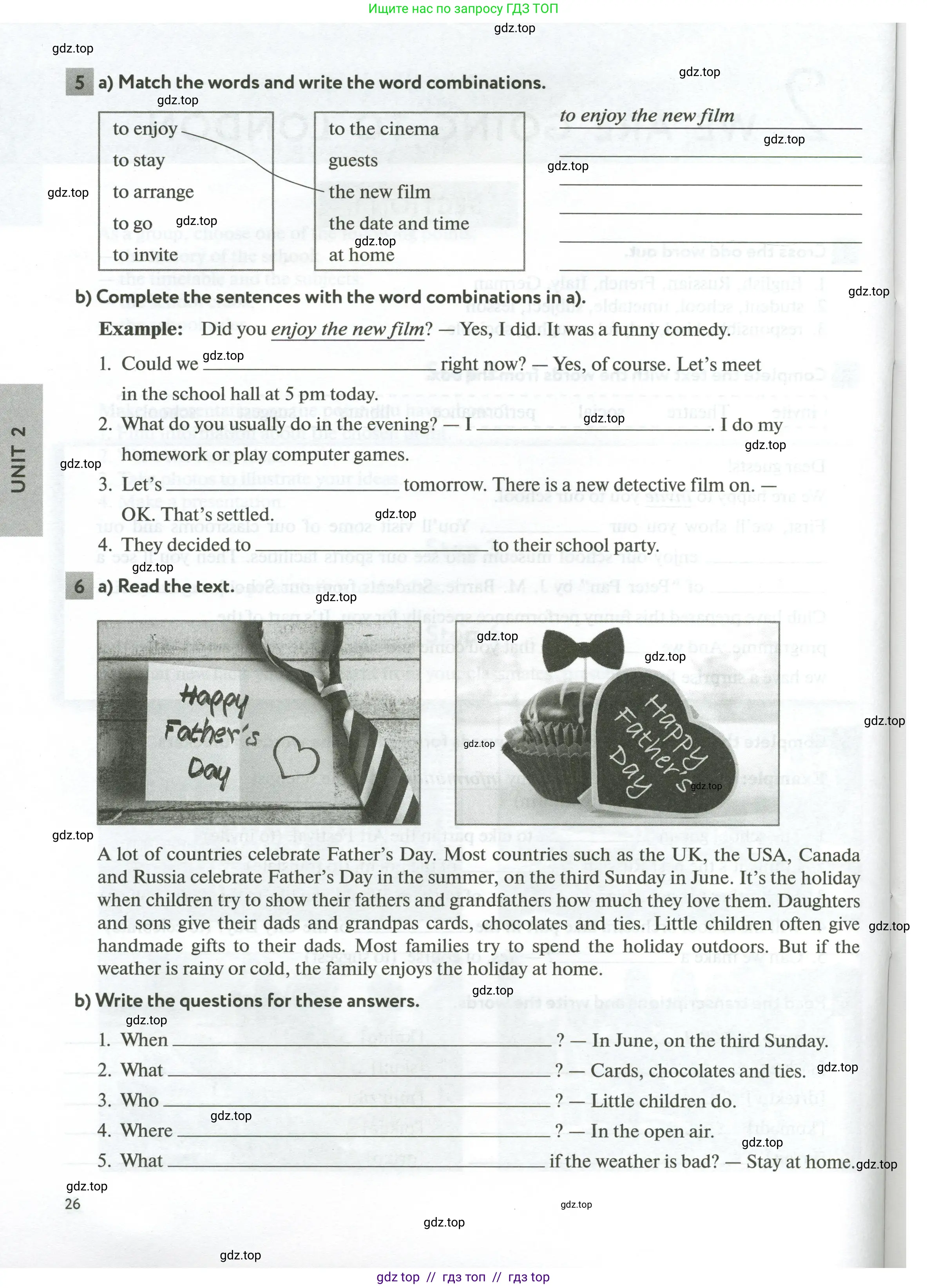Английский язык (english), 5 класс рабочая тетрадь с контрольными работами (workbook + tests), авторы: Биболетова Мерем Забатовна, Денисенко Ольга Анатольевна, Трубанева Наталия Николаевна, издательство Просвещение, Москва, 2023, страница 26