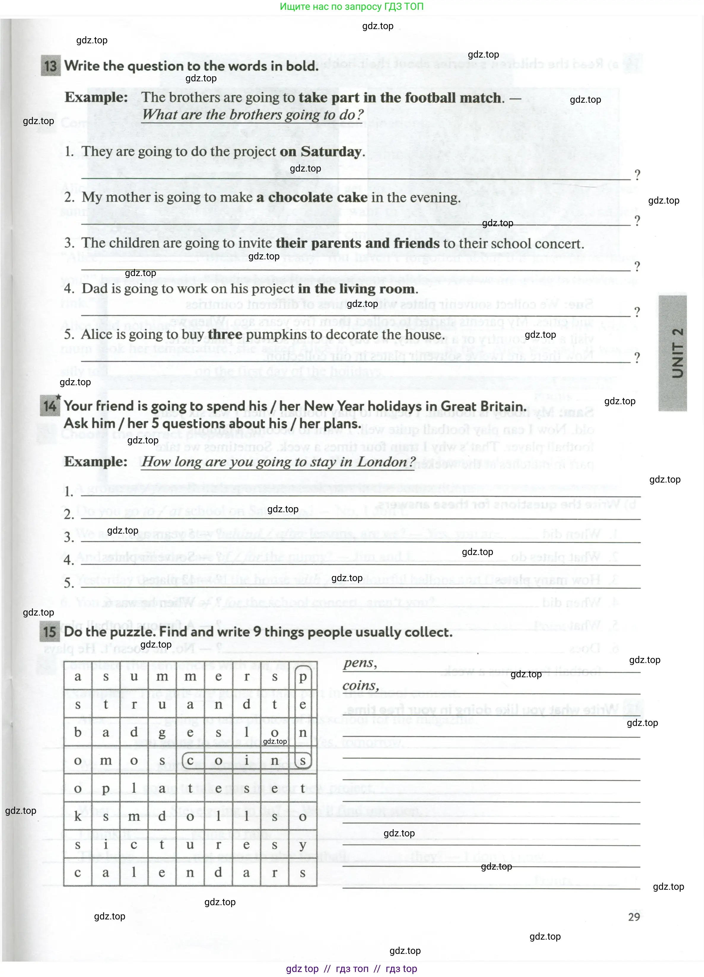 Английский язык (english), 5 класс рабочая тетрадь с контрольными работами (workbook + tests), авторы: Биболетова Мерем Забатовна, Денисенко Ольга Анатольевна, Трубанева Наталия Николаевна, издательство Просвещение, Москва, 2023, страница 29