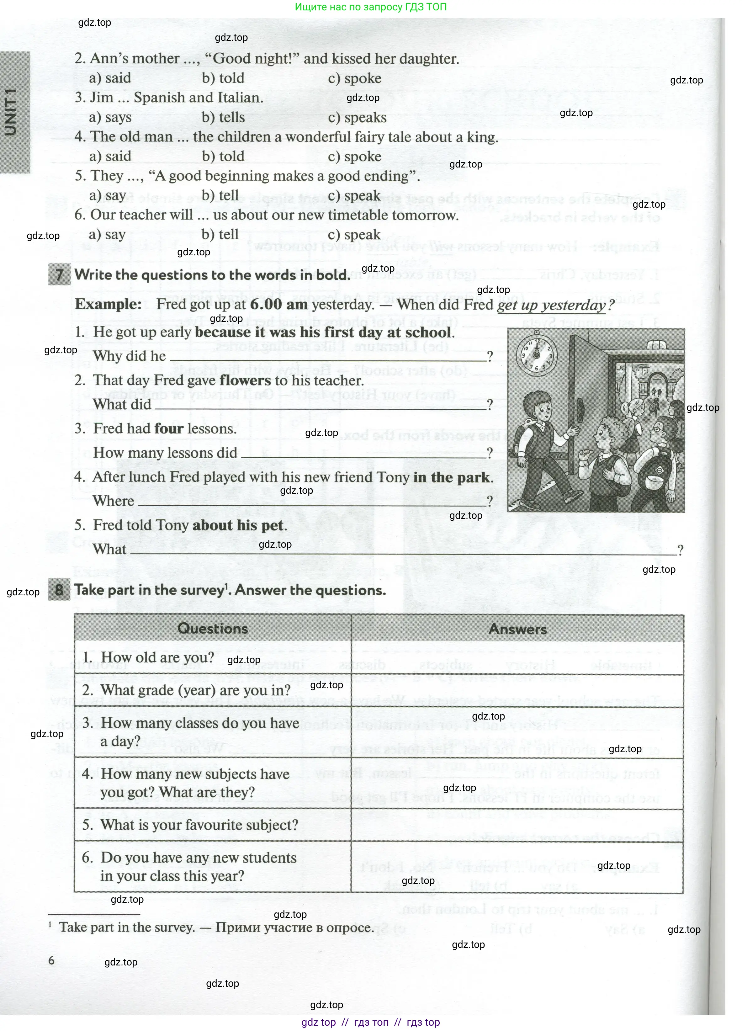 Английский язык (english), 5 класс рабочая тетрадь с контрольными работами (workbook + tests), авторы: Биболетова Мерем Забатовна, Денисенко Ольга Анатольевна, Трубанева Наталия Николаевна, издательство Просвещение, Москва, 2023, страница 6