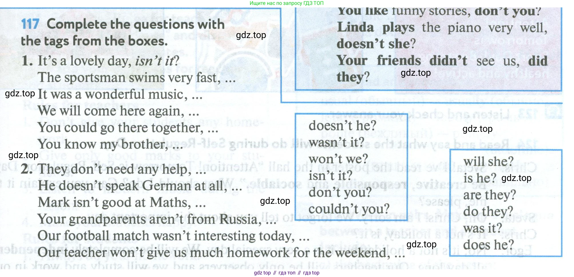 Английский язык (english), 5 класс Учебник (Student's book), авторы: Биболетова Мерем Забатовна, Денисенко Ольга Анатольевна, Трубанева Наталия Николаевна, издательство Просвещение, Москва, 2023, страница 35, номер 117, Условие