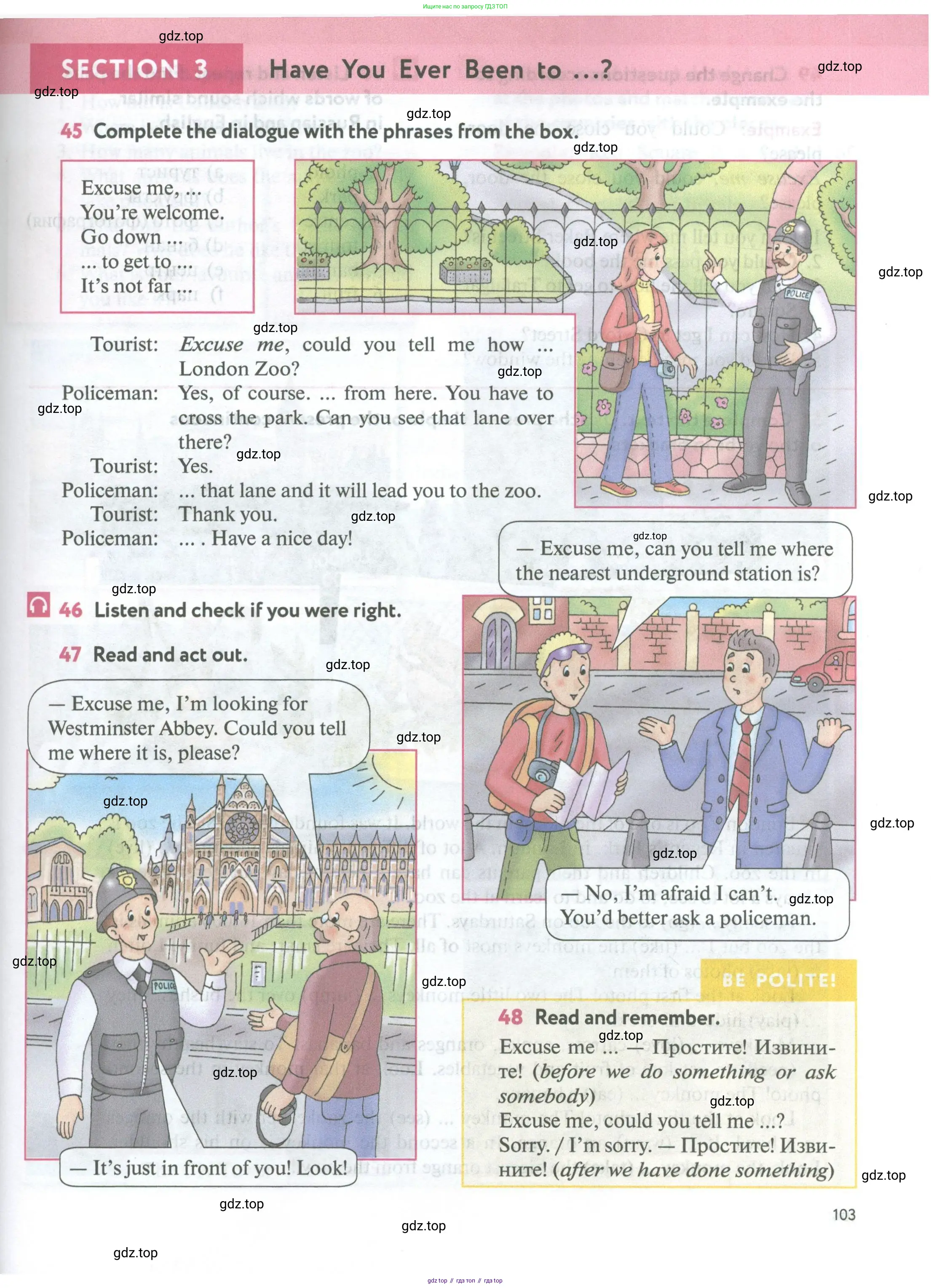 Английский язык (english), 5 класс Учебник (Student's book), авторы: Биболетова Мерем Забатовна, Денисенко Ольга Анатольевна, Трубанева Наталия Николаевна, издательство Просвещение, Москва, 2023, страница 103