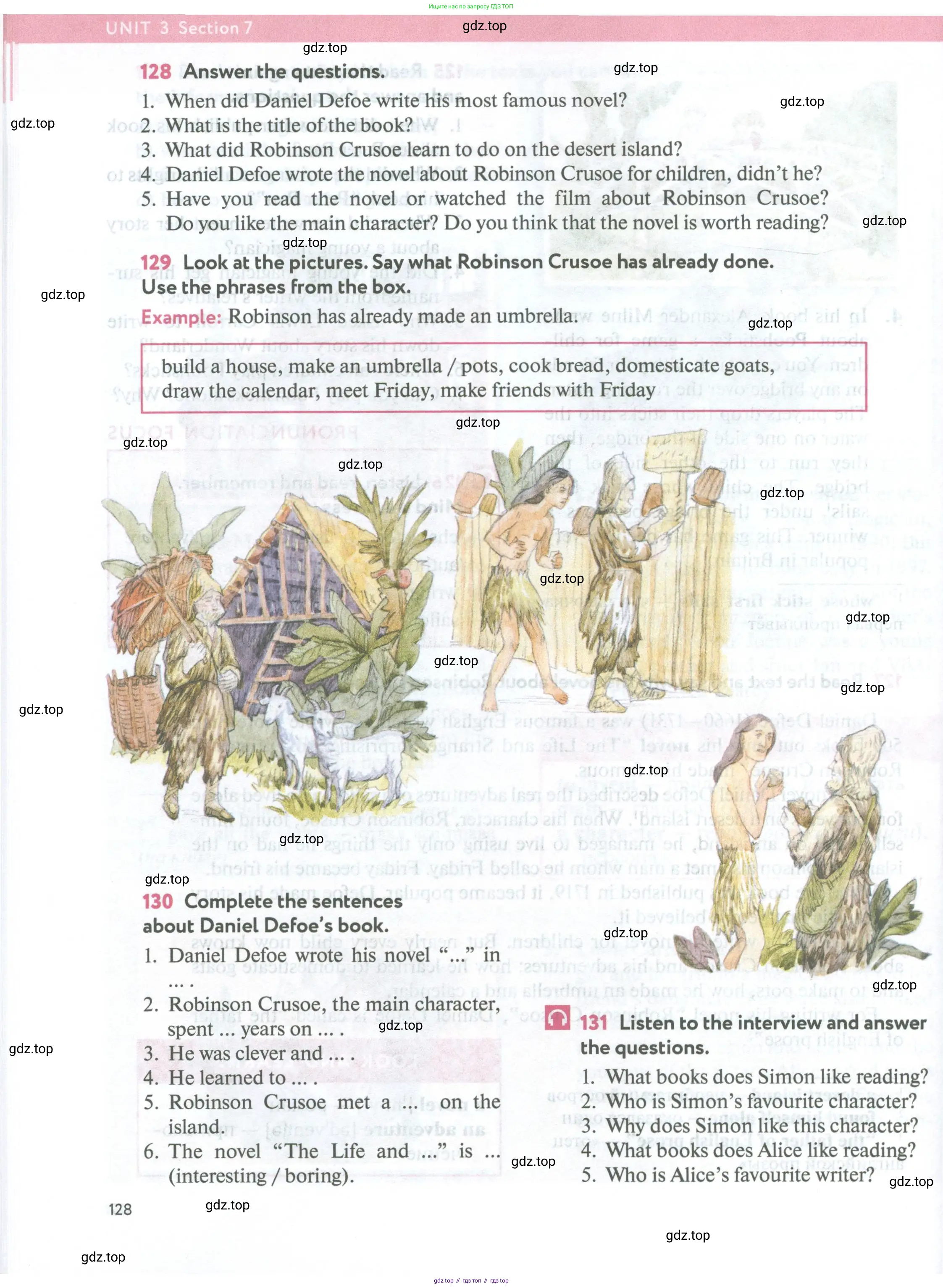 Английский язык (english), 5 класс Учебник (Student's book), авторы: Биболетова Мерем Забатовна, Денисенко Ольга Анатольевна, Трубанева Наталия Николаевна, издательство Просвещение, Москва, 2023, страница 128
