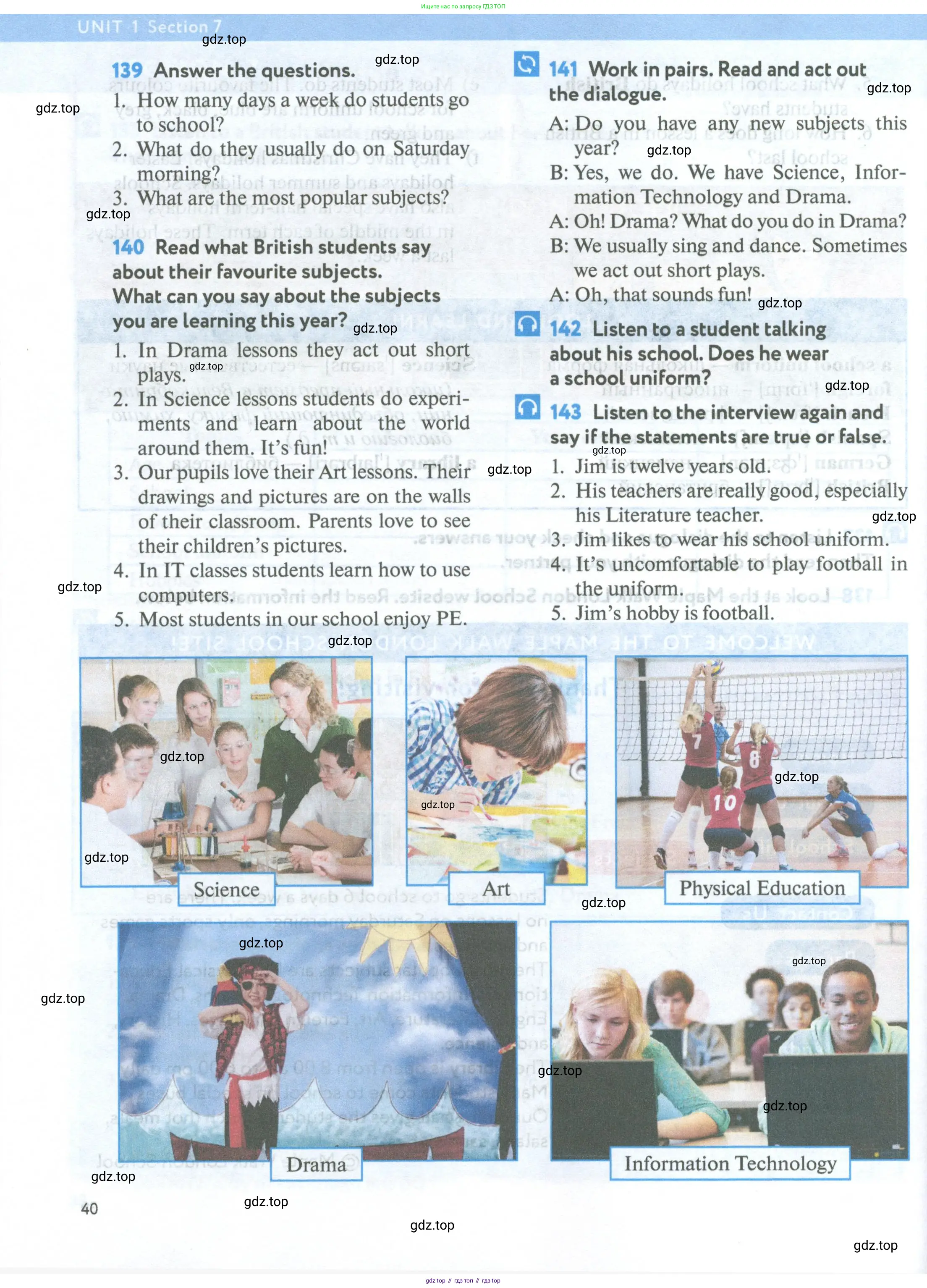 Английский язык (english), 5 класс Учебник (Student's book), авторы: Биболетова Мерем Забатовна, Денисенко Ольга Анатольевна, Трубанева Наталия Николаевна, издательство Просвещение, Москва, 2023, страница 40