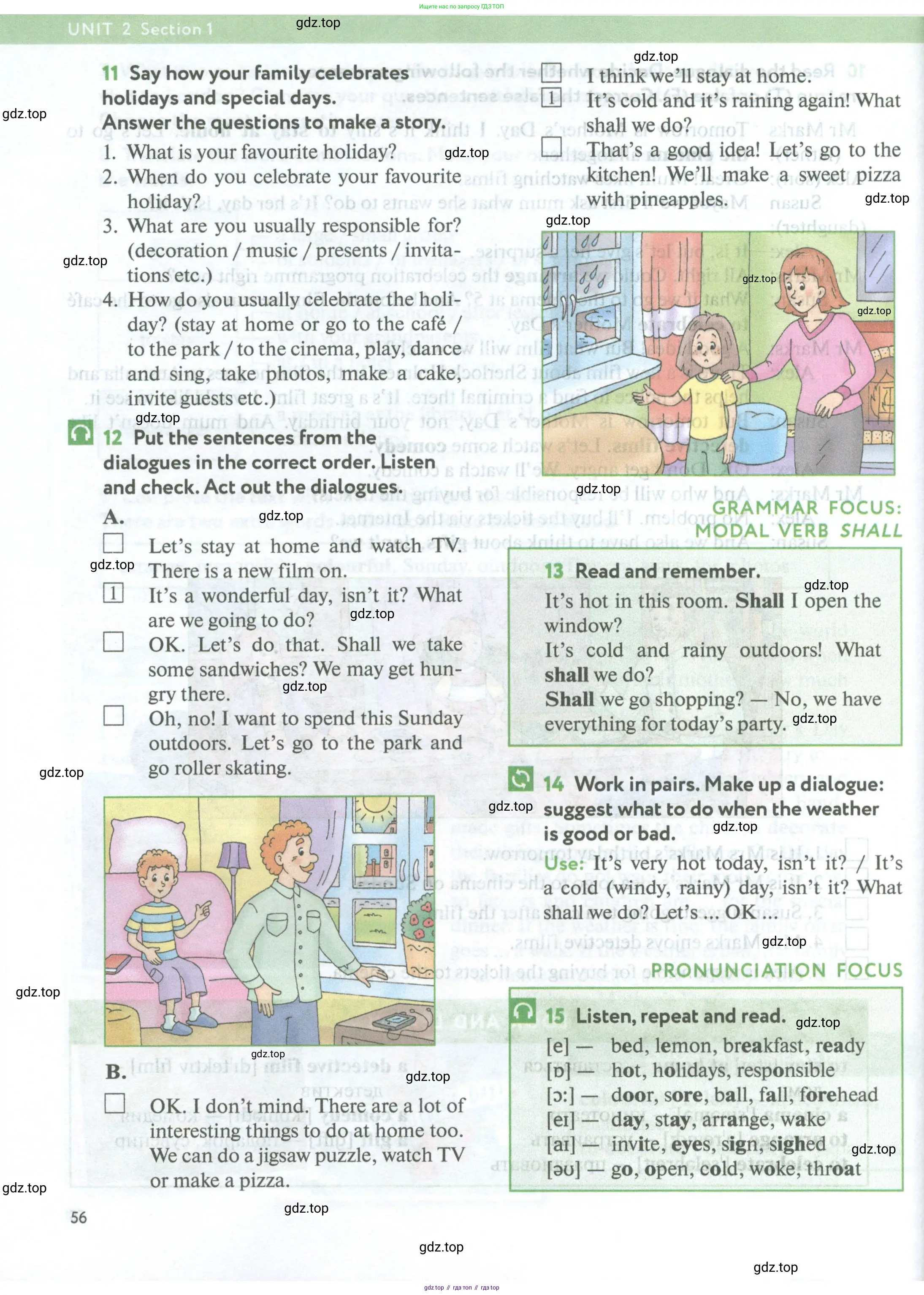 Английский язык (english), 5 класс Учебник (Student's book), авторы: Биболетова Мерем Забатовна, Денисенко Ольга Анатольевна, Трубанева Наталия Николаевна, издательство Просвещение, Москва, 2023, страница 56