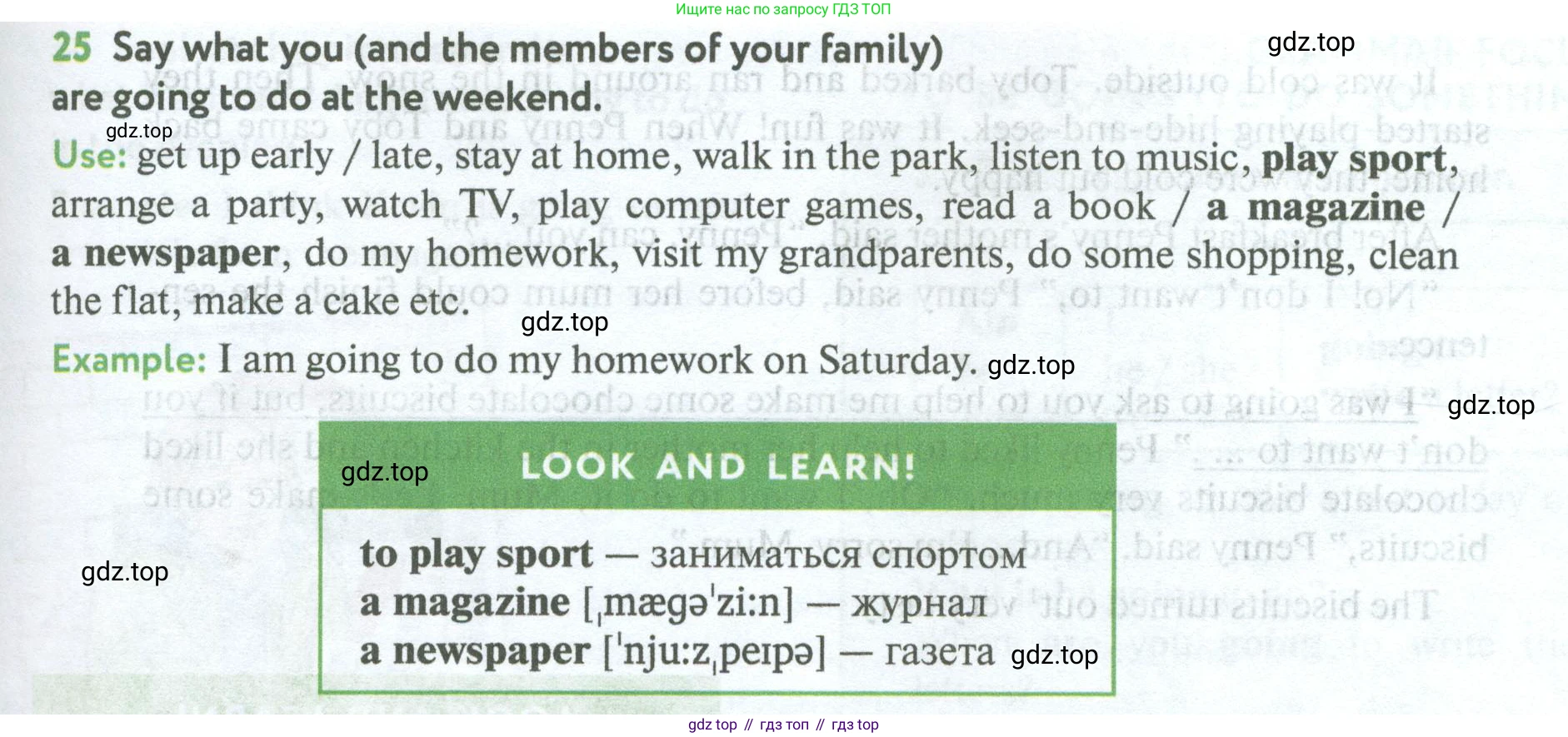 Английский язык (english), 5 класс Учебник (Student's book), авторы: Биболетова Мерем Забатовна, Денисенко Ольга Анатольевна, Трубанева Наталия Николаевна, издательство Просвещение, Москва, 2023, страница 59, номер 25, Условие