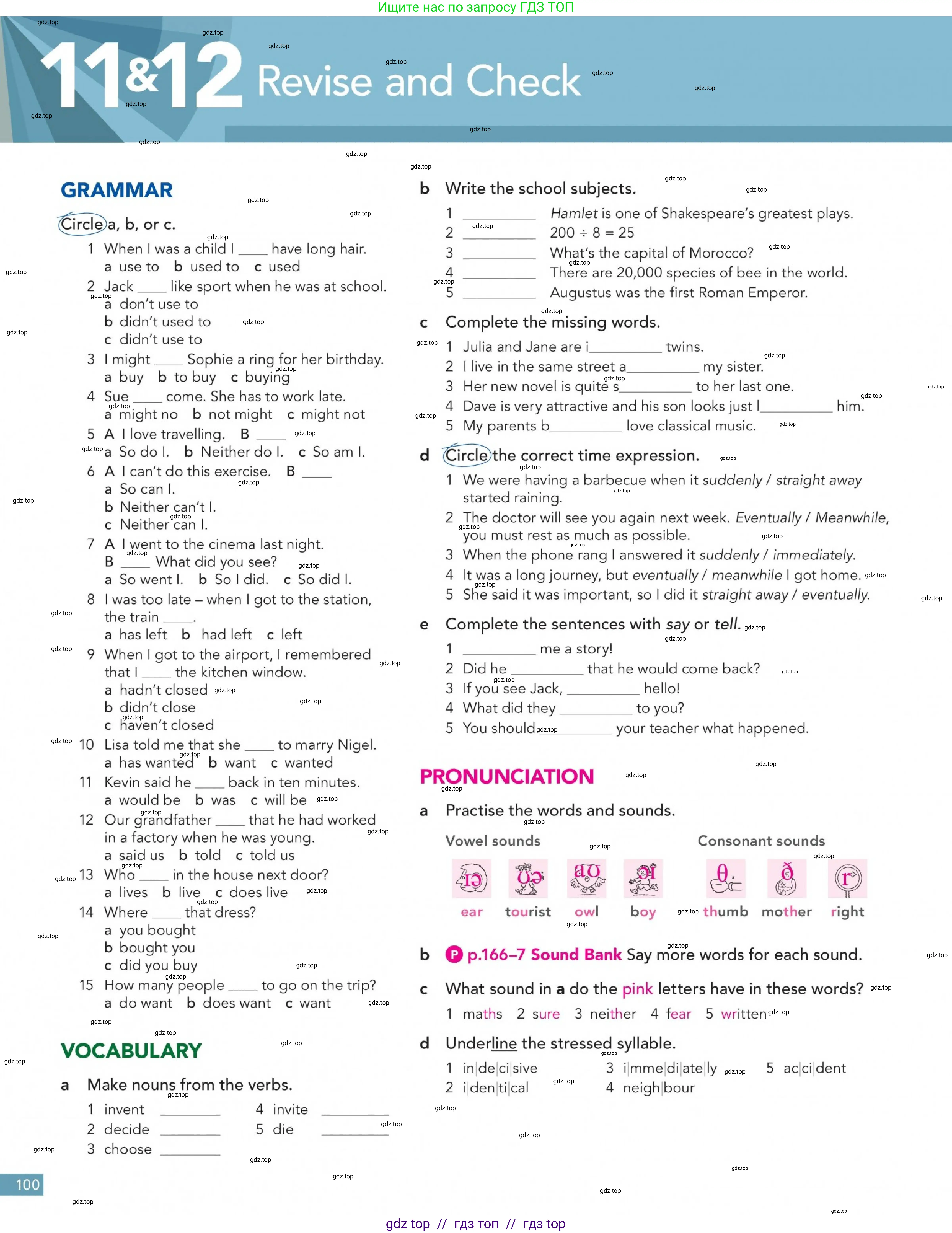 Английский язык (english), 5-11 класс Учебник (Student's book), авторы: Latham-Koenig Christina, Oxenden Clive, Lambert Jerry, издательство Oxford University Press, Москва, белого цвета, страница 100