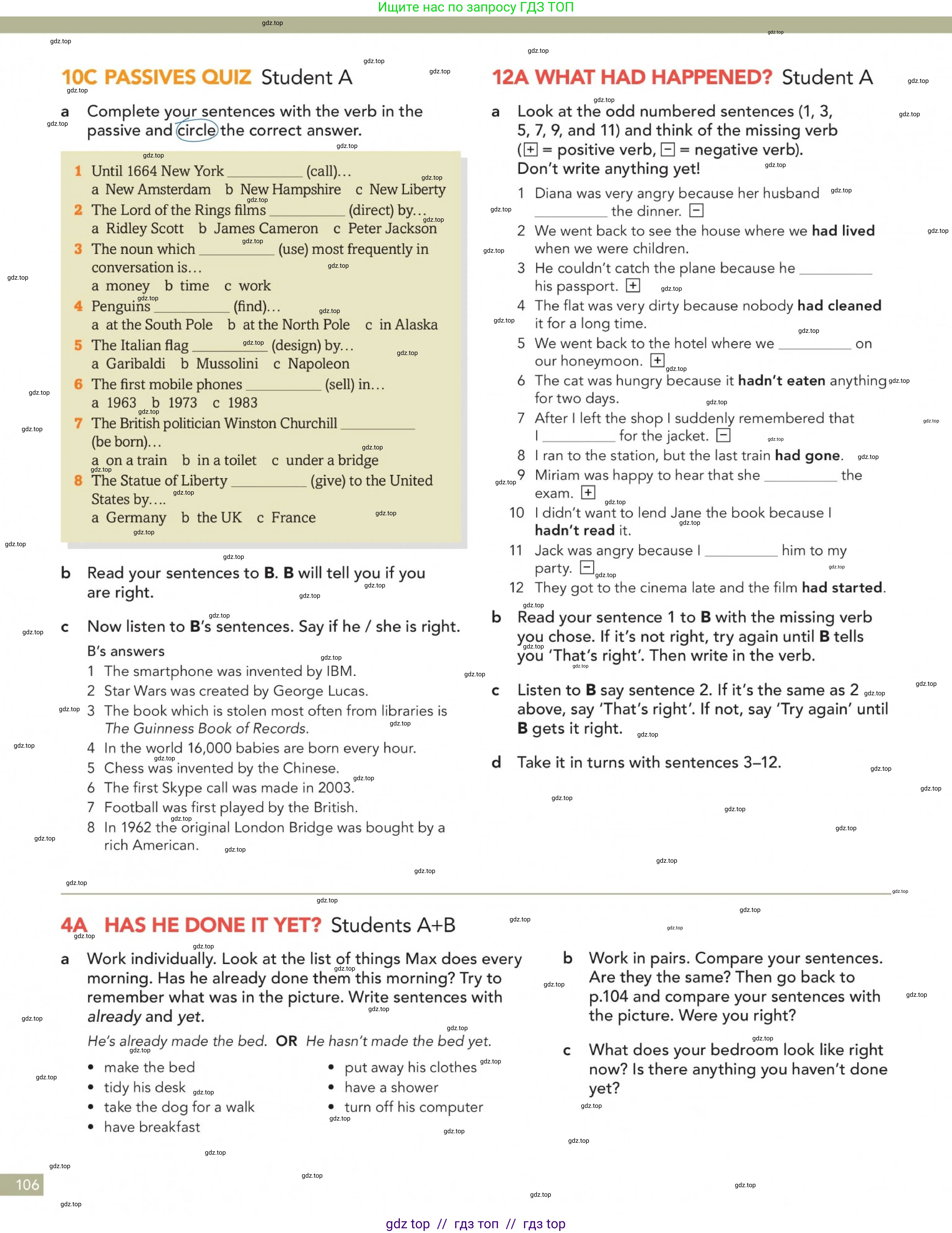 Английский язык (english), 5-11 класс Учебник (Student's book), авторы: Latham-Koenig Christina, Oxenden Clive, Lambert Jerry, издательство Oxford University Press, Москва, белого цвета, страница 106