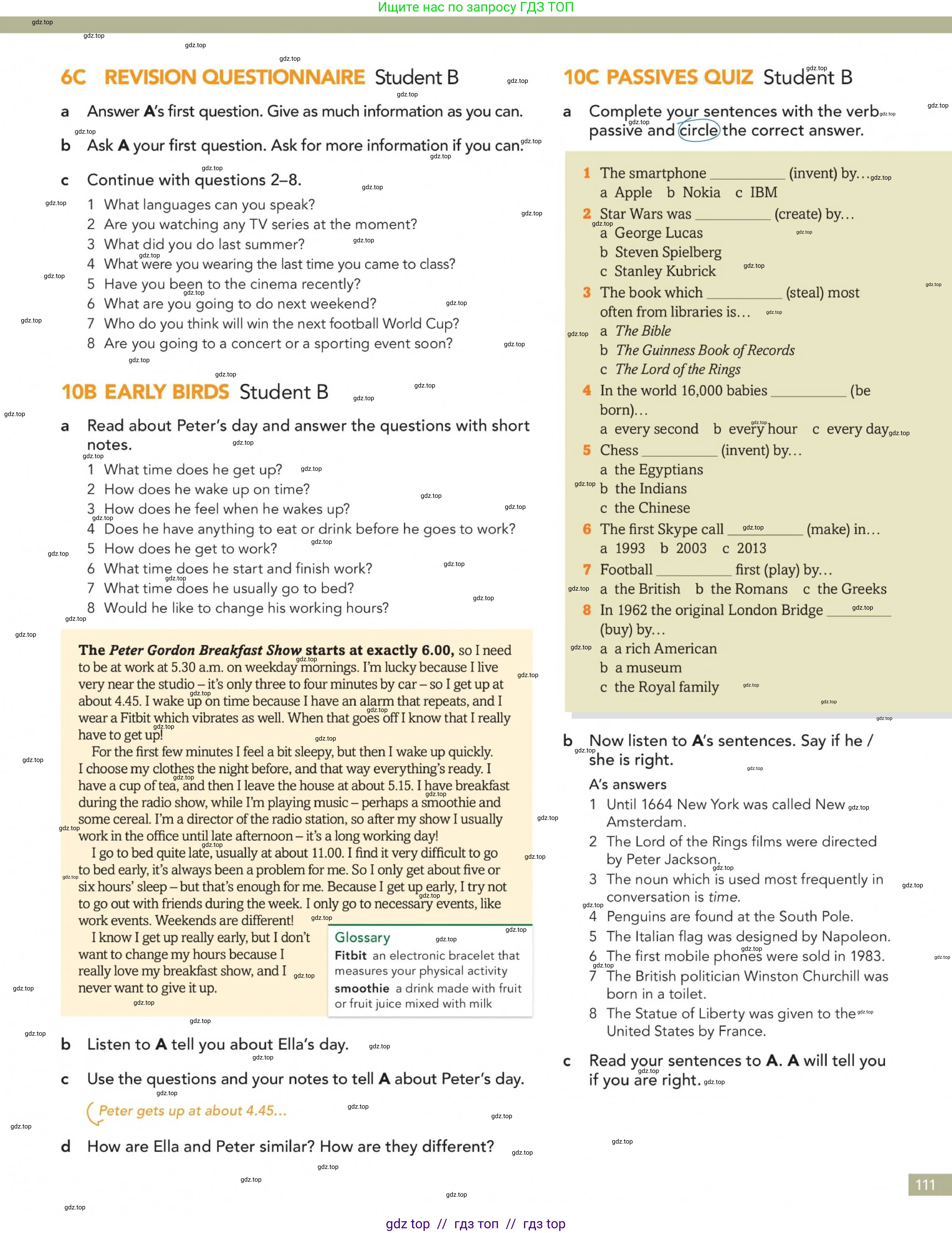 Английский язык (english), 5-11 класс Учебник (Student's book), авторы: Latham-Koenig Christina, Oxenden Clive, Lambert Jerry, издательство Oxford University Press, Москва, белого цвета, страница 111