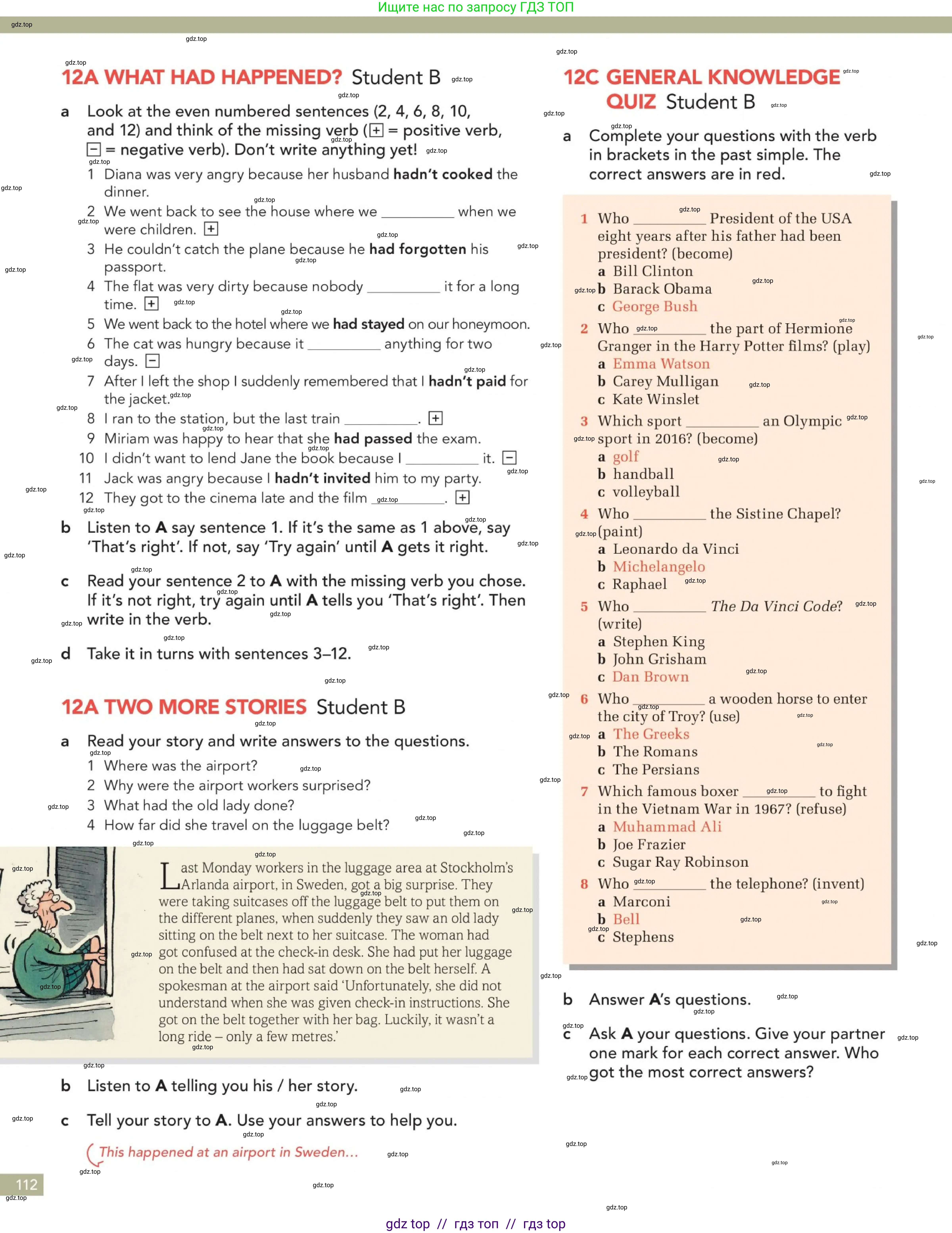 Английский язык (english), 5-11 класс Учебник (Student's book), авторы: Latham-Koenig Christina, Oxenden Clive, Lambert Jerry, издательство Oxford University Press, Москва, белого цвета, страница 112
