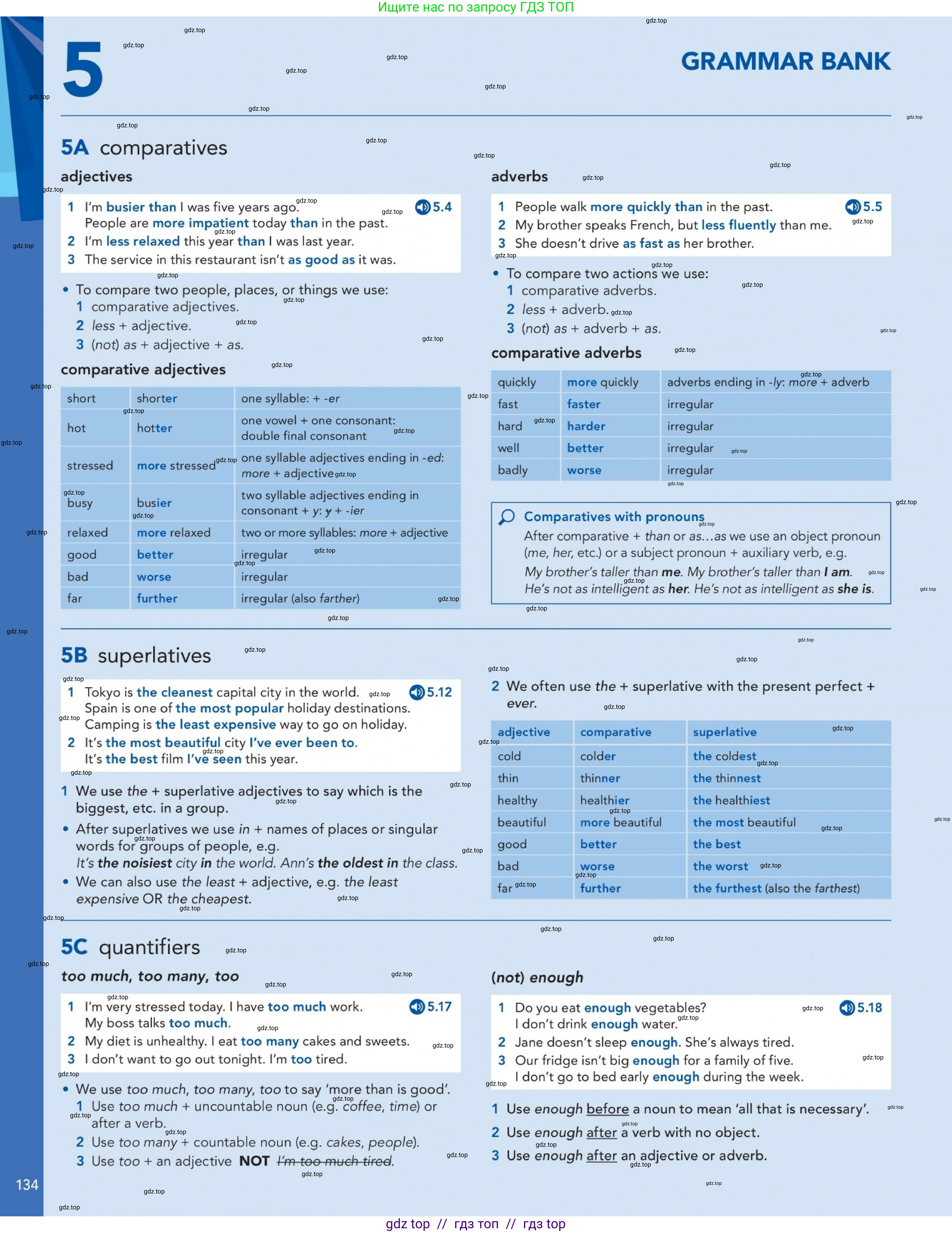 Английский язык (english), 5-11 класс Учебник (Student's book), авторы: Latham-Koenig Christina, Oxenden Clive, Lambert Jerry, издательство Oxford University Press, Москва, белого цвета, страница 134