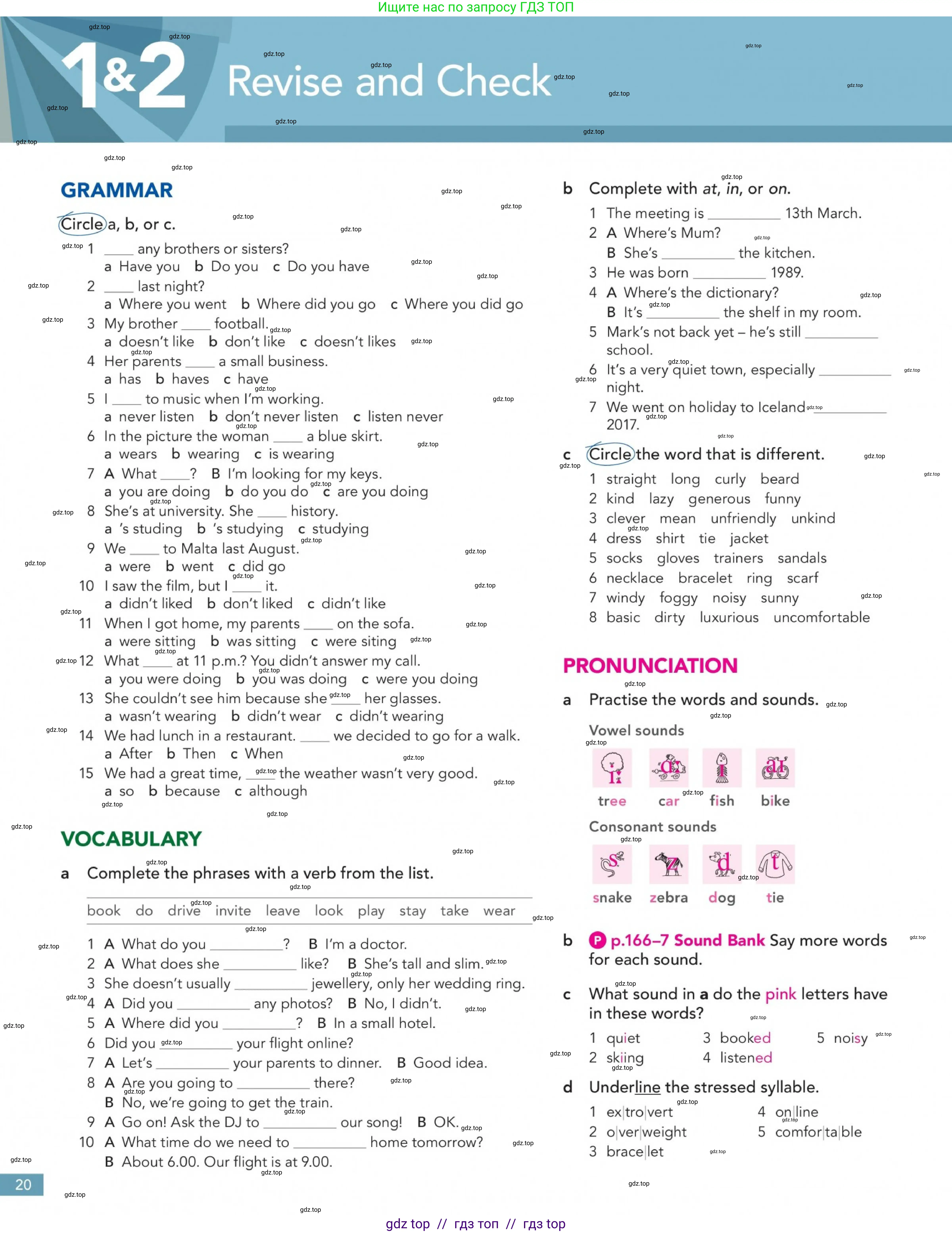 Английский язык (english), 5-11 класс Учебник (Student's book), авторы: Latham-Koenig Christina, Oxenden Clive, Lambert Jerry, издательство Oxford University Press, Москва, белого цвета, страница 20