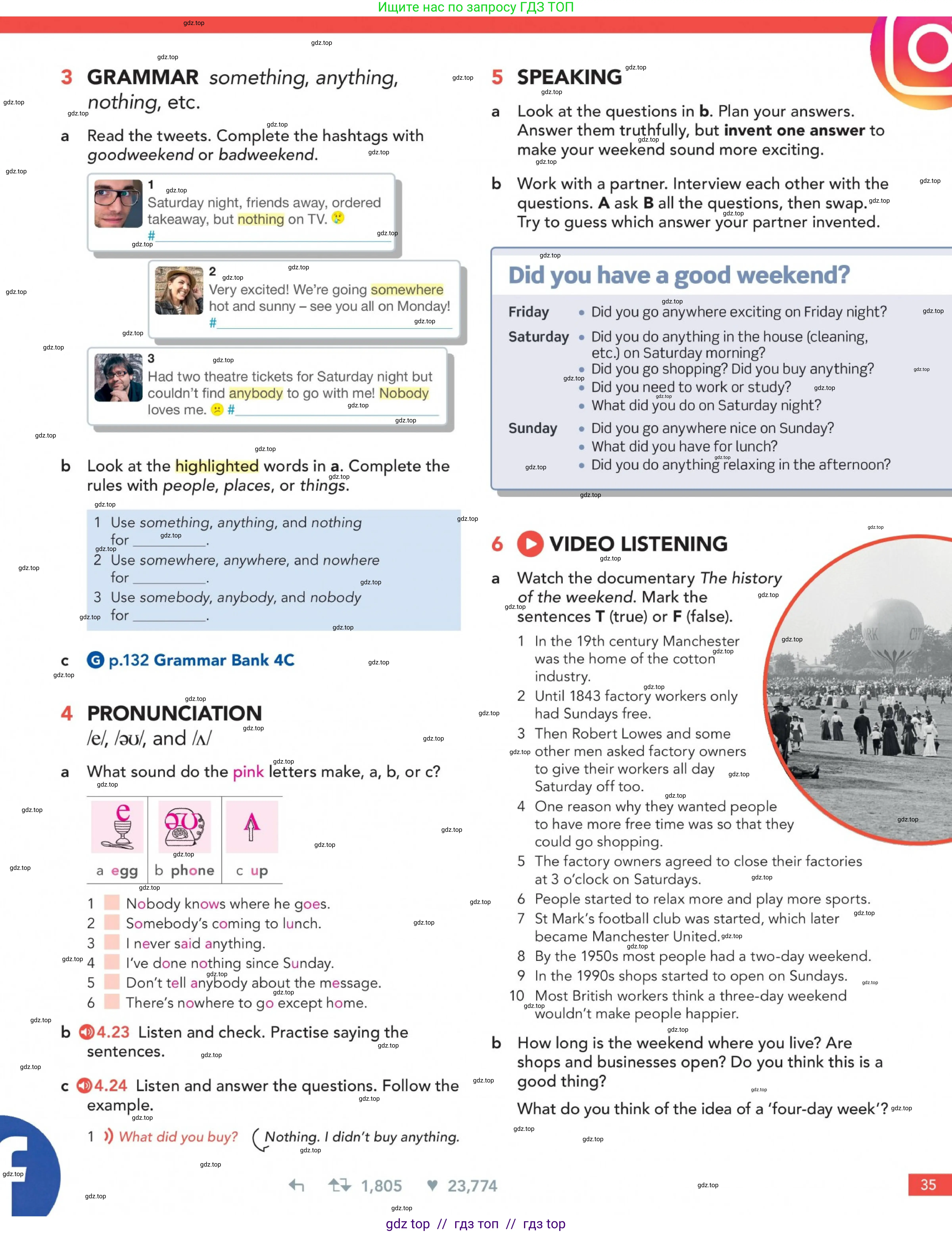 Английский язык (english), 5-11 класс Учебник (Student's book), авторы: Latham-Koenig Christina, Oxenden Clive, Lambert Jerry, издательство Oxford University Press, Москва, белого цвета, страница 35