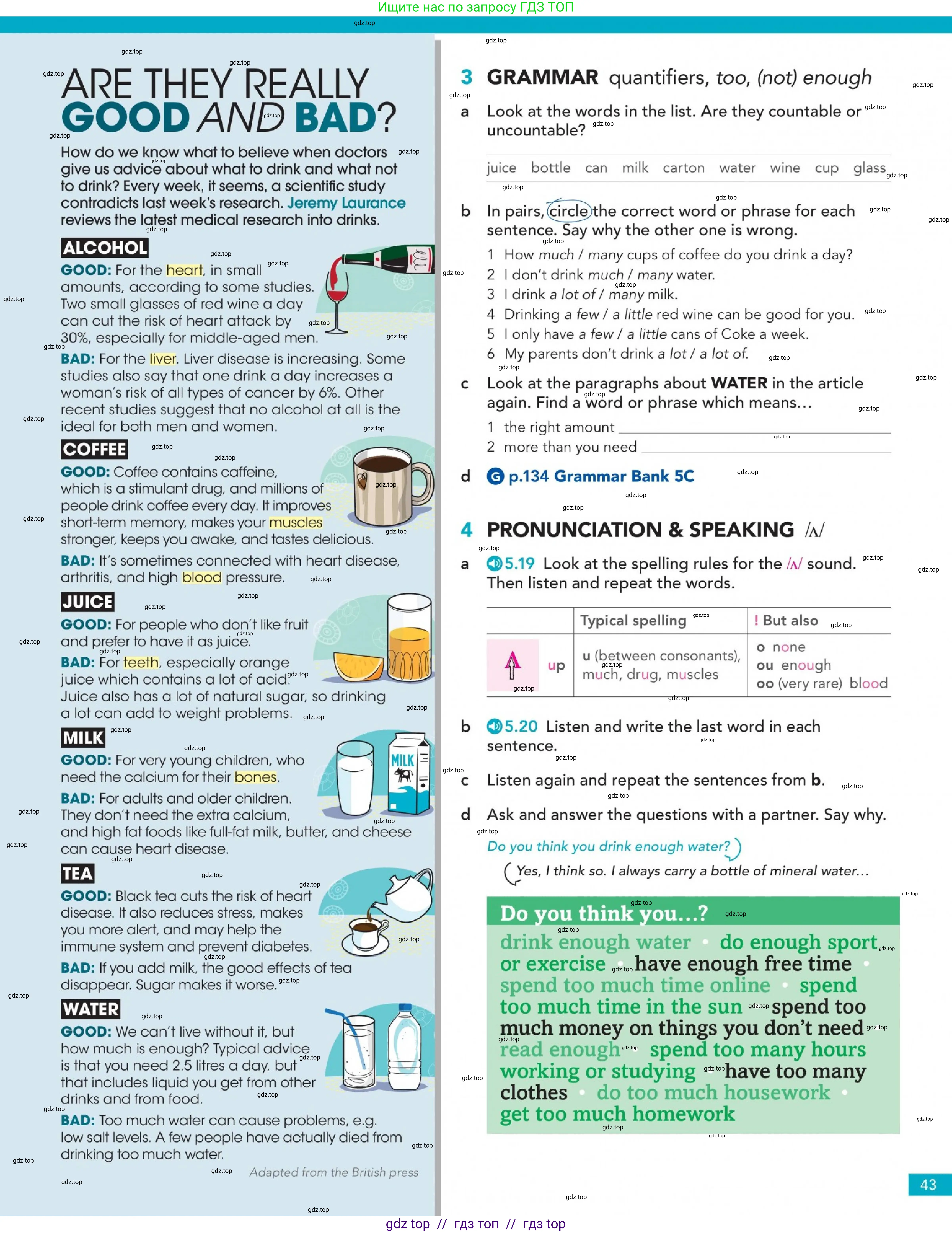 Английский язык (english), 5-11 класс Учебник (Student's book), авторы: Latham-Koenig Christina, Oxenden Clive, Lambert Jerry, издательство Oxford University Press, Москва, белого цвета, страница 43