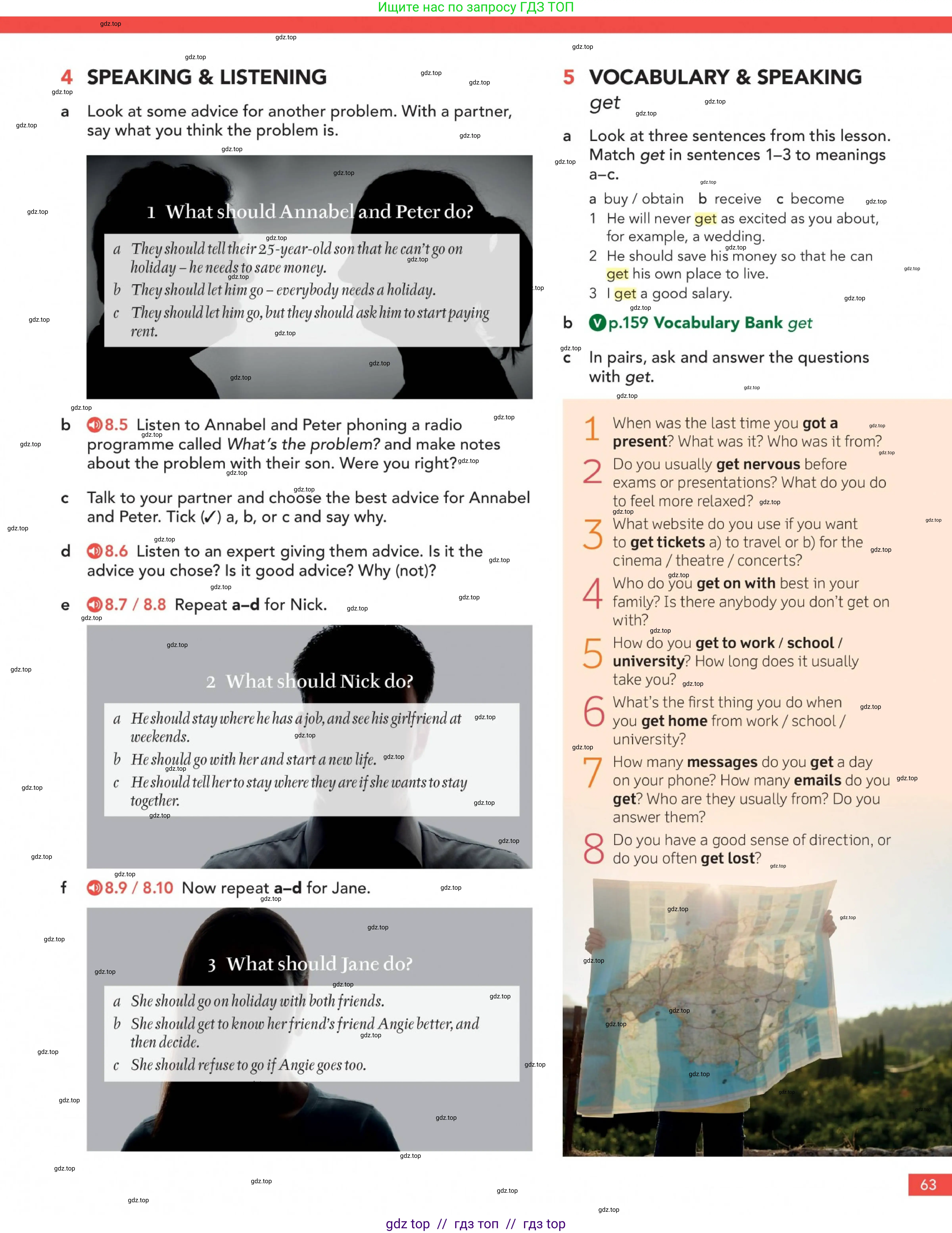 Английский язык (english), 5-11 класс Учебник (Student's book), авторы: Latham-Koenig Christina, Oxenden Clive, Lambert Jerry, издательство Oxford University Press, Москва, белого цвета, страница 63