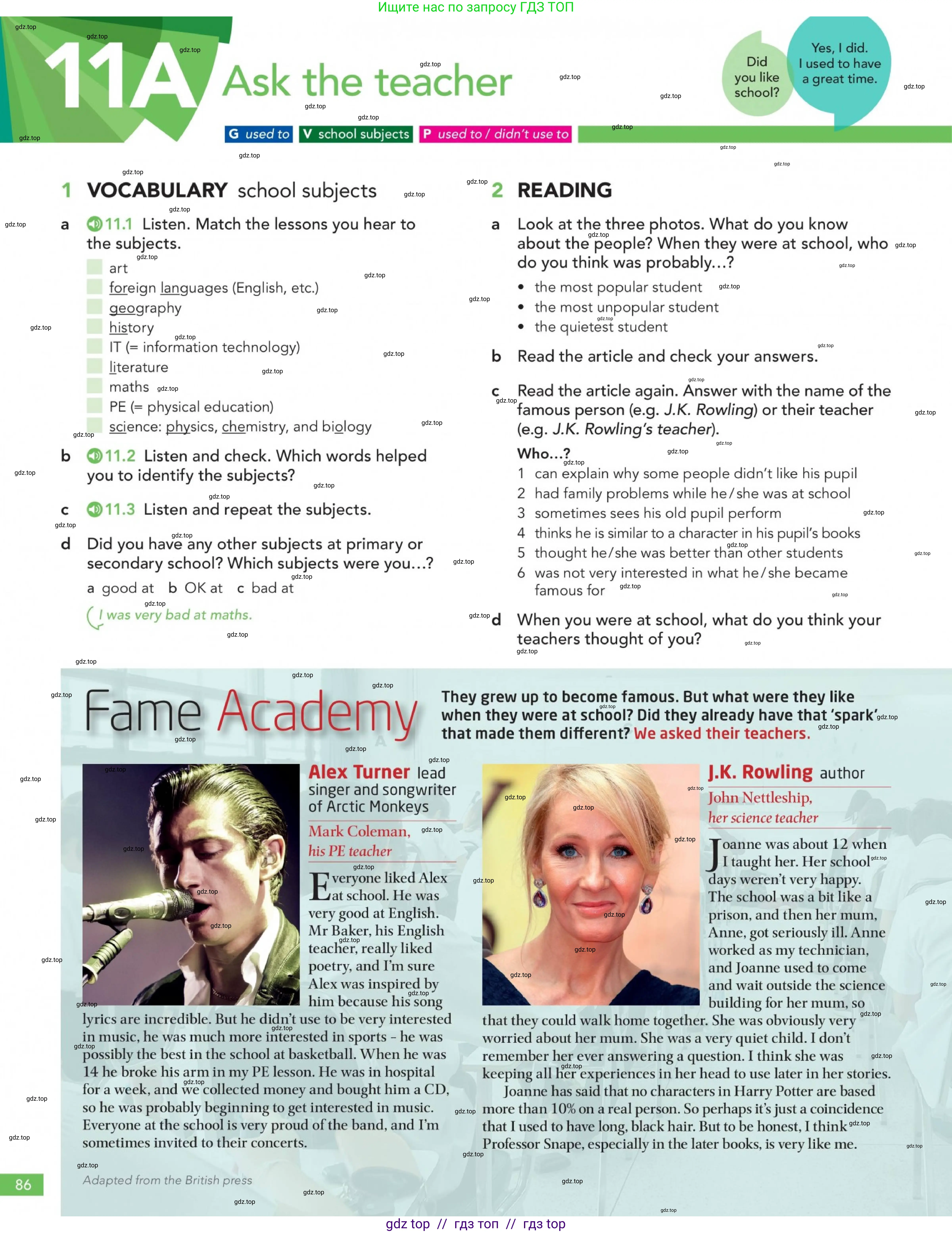 Английский язык (english), 5-11 класс Учебник (Student's book), авторы: Latham-Koenig Christina, Oxenden Clive, Lambert Jerry, издательство Oxford University Press, Москва, белого цвета, страница 86