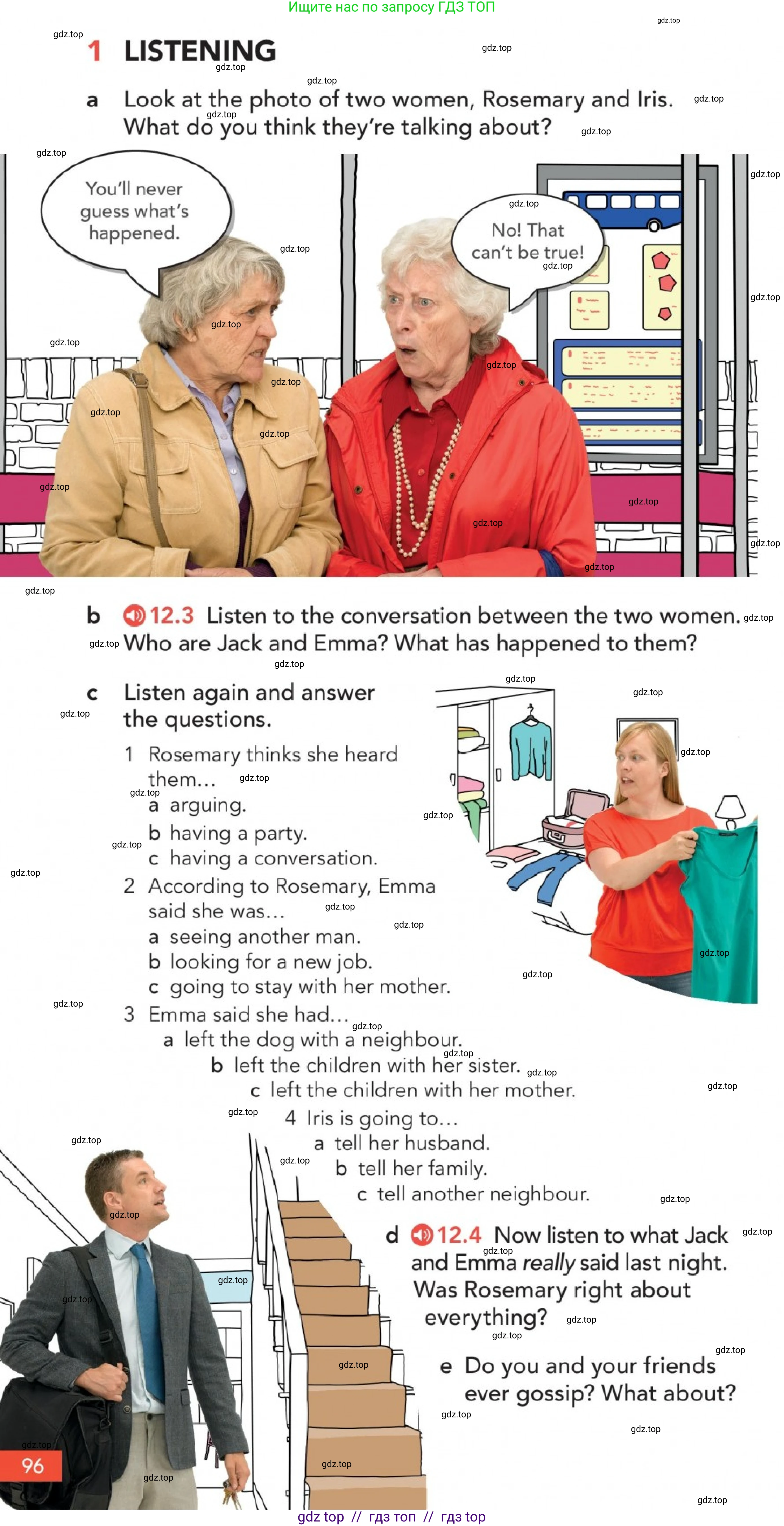 Английский язык (english), 5-11 класс Учебник (Student's book), авторы: Latham-Koenig Christina, Oxenden Clive, Lambert Jerry, издательство Oxford University Press, Москва, белого цвета, страница 96, номер 1, Условие