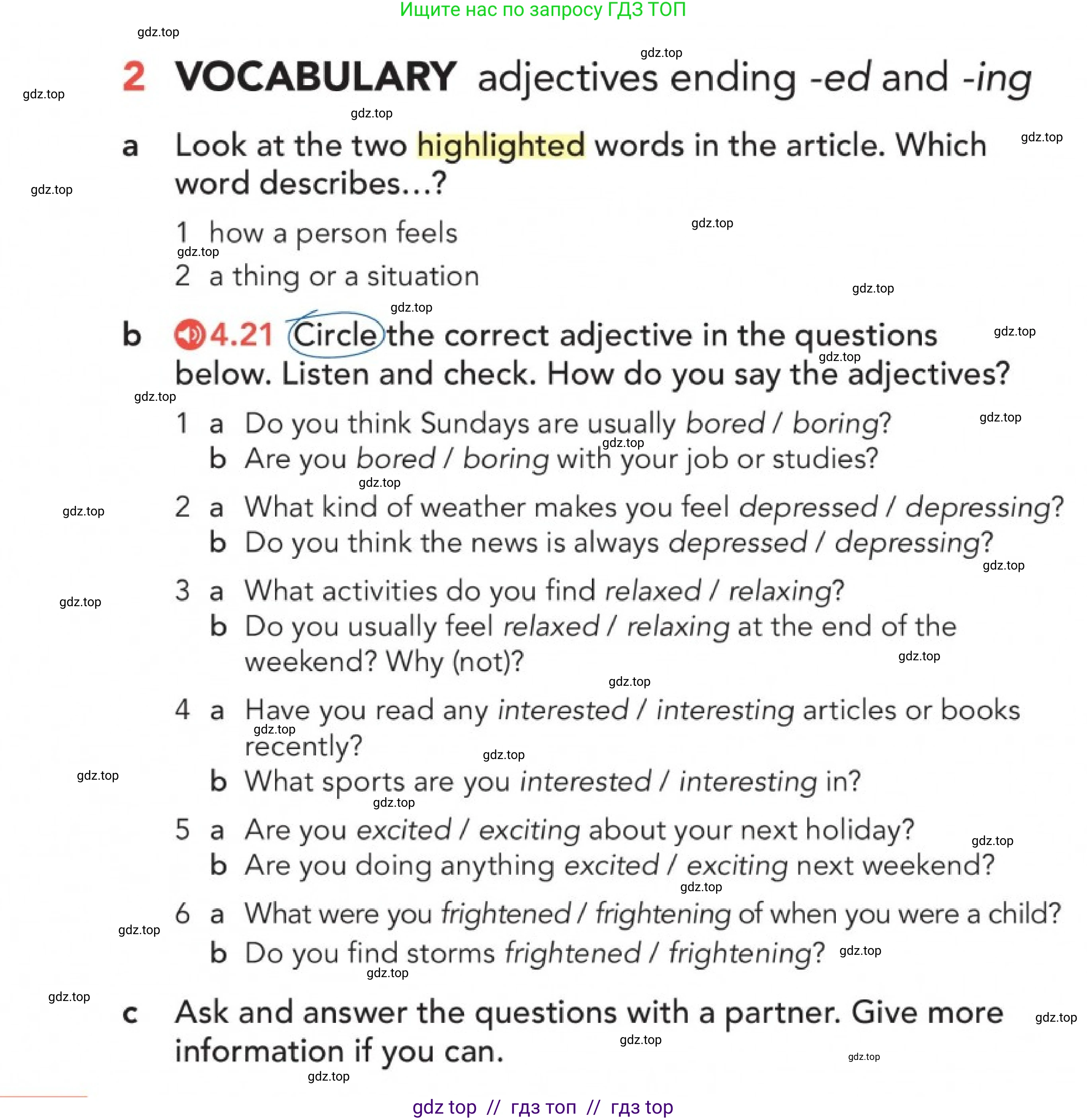 Английский язык (english), 5-11 класс Учебник (Student's book), авторы: Latham-Koenig Christina, Oxenden Clive, Lambert Jerry, издательство Oxford University Press, Москва, белого цвета, страница 34, номер 2, Условие