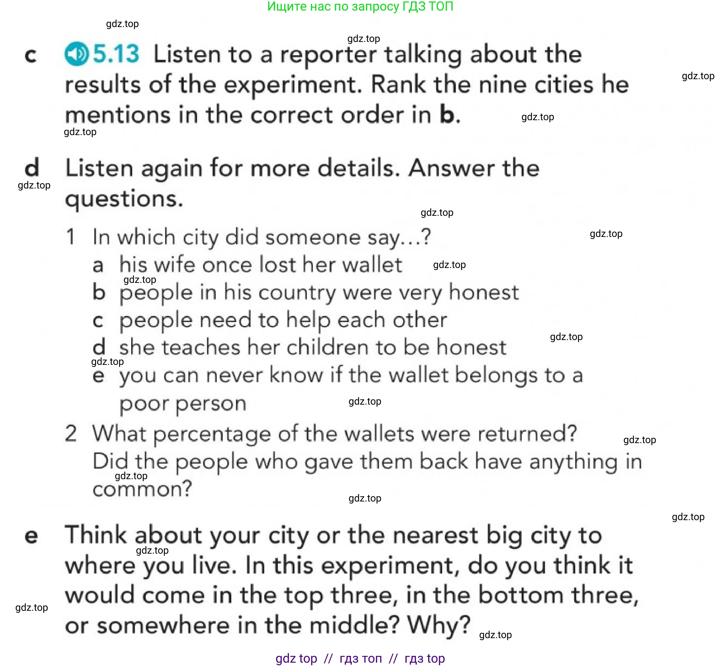Английский язык (english), 5-11 класс Учебник (Student's book), авторы: Latham-Koenig Christina, Oxenden Clive, Lambert Jerry, издательство Oxford University Press, Москва, белого цвета, страница 41, номер 3, Условие (продолжение 2)